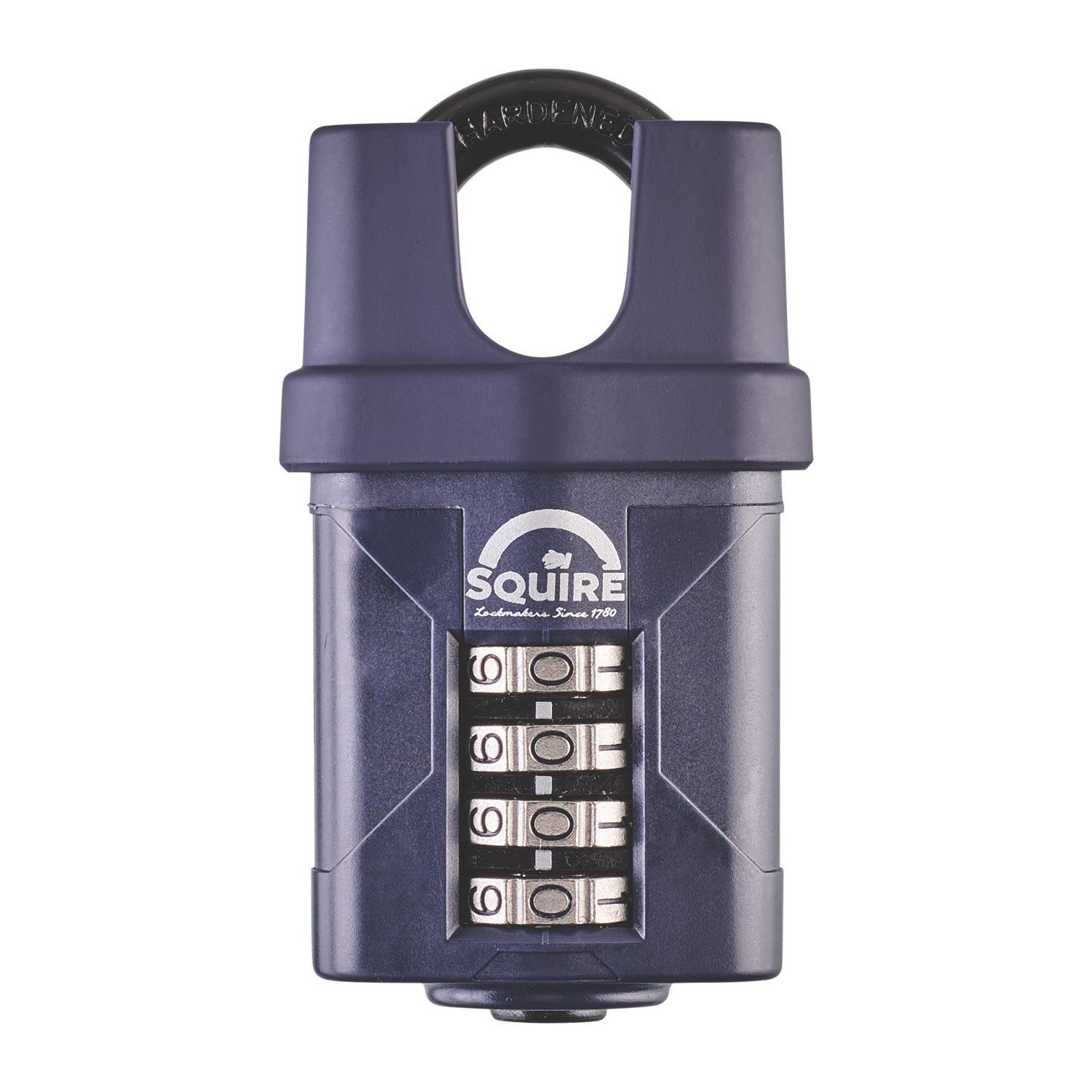 Squire Water-Resistant Closed Shackle Combination Padlock Blue 50mm (76158)