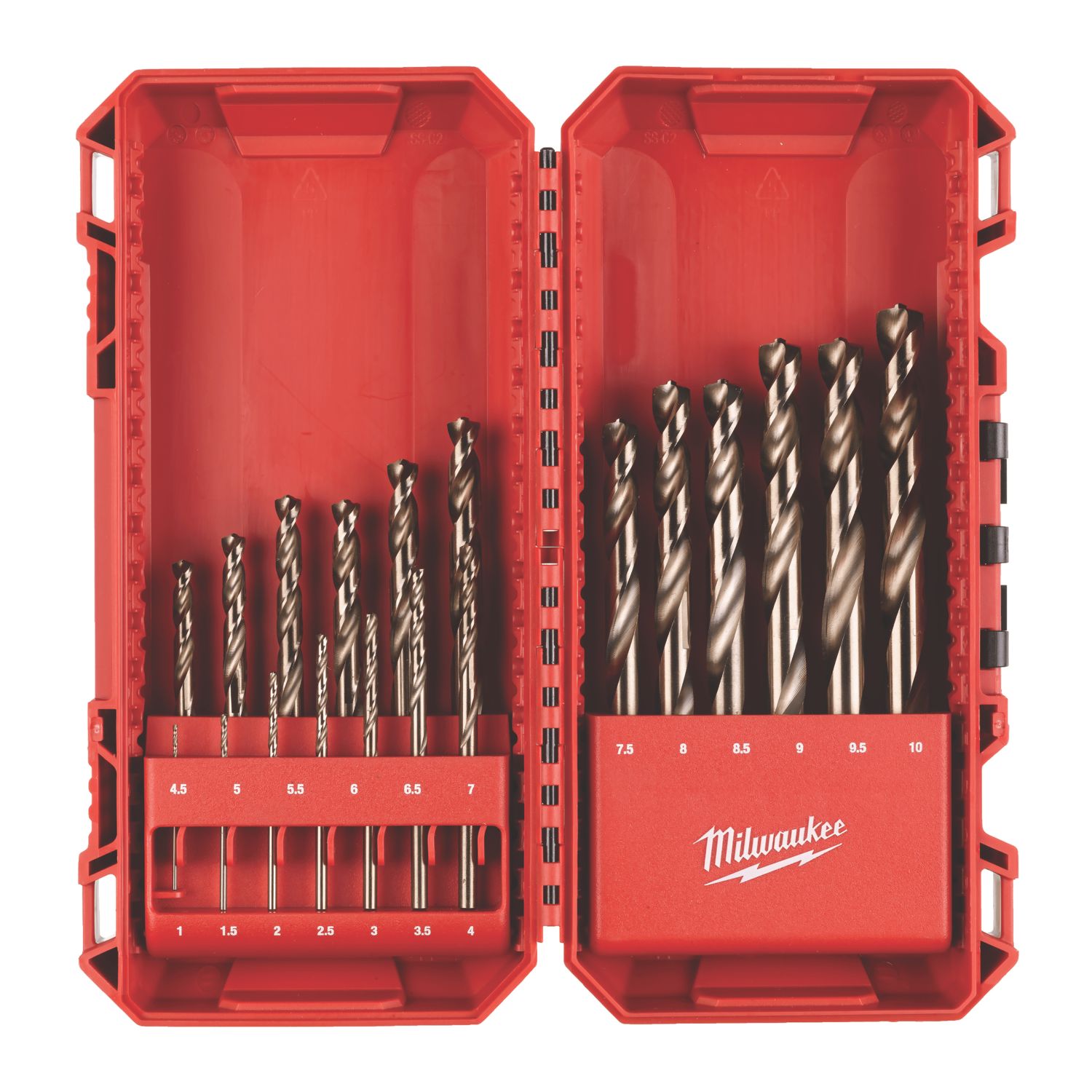 Milwaukee Round Shank Metal Drill Bit Set 19 Pieces (761CX)
