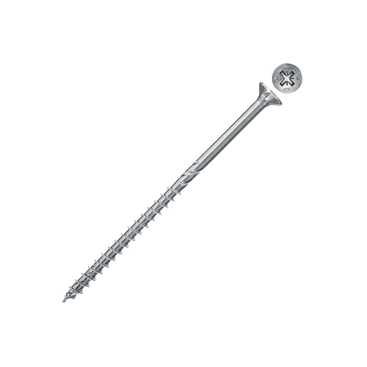 Fischer Power-Fast PZ Double-Countersunk Self Drilling Screws 5mm x 60mm 100 Pack (76305)