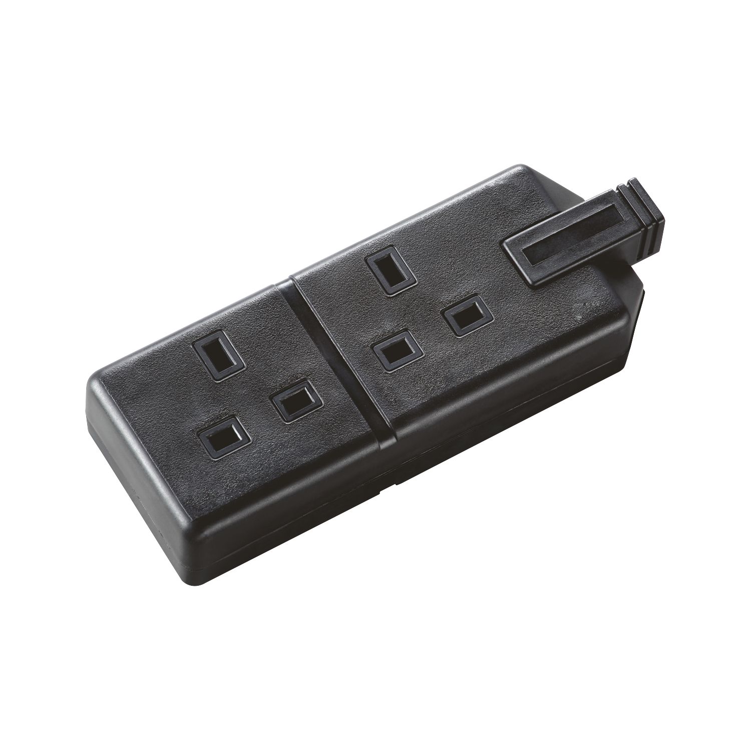 Masterplug 13A 2-Gang Unfused Rewireable Socket Black (76329)