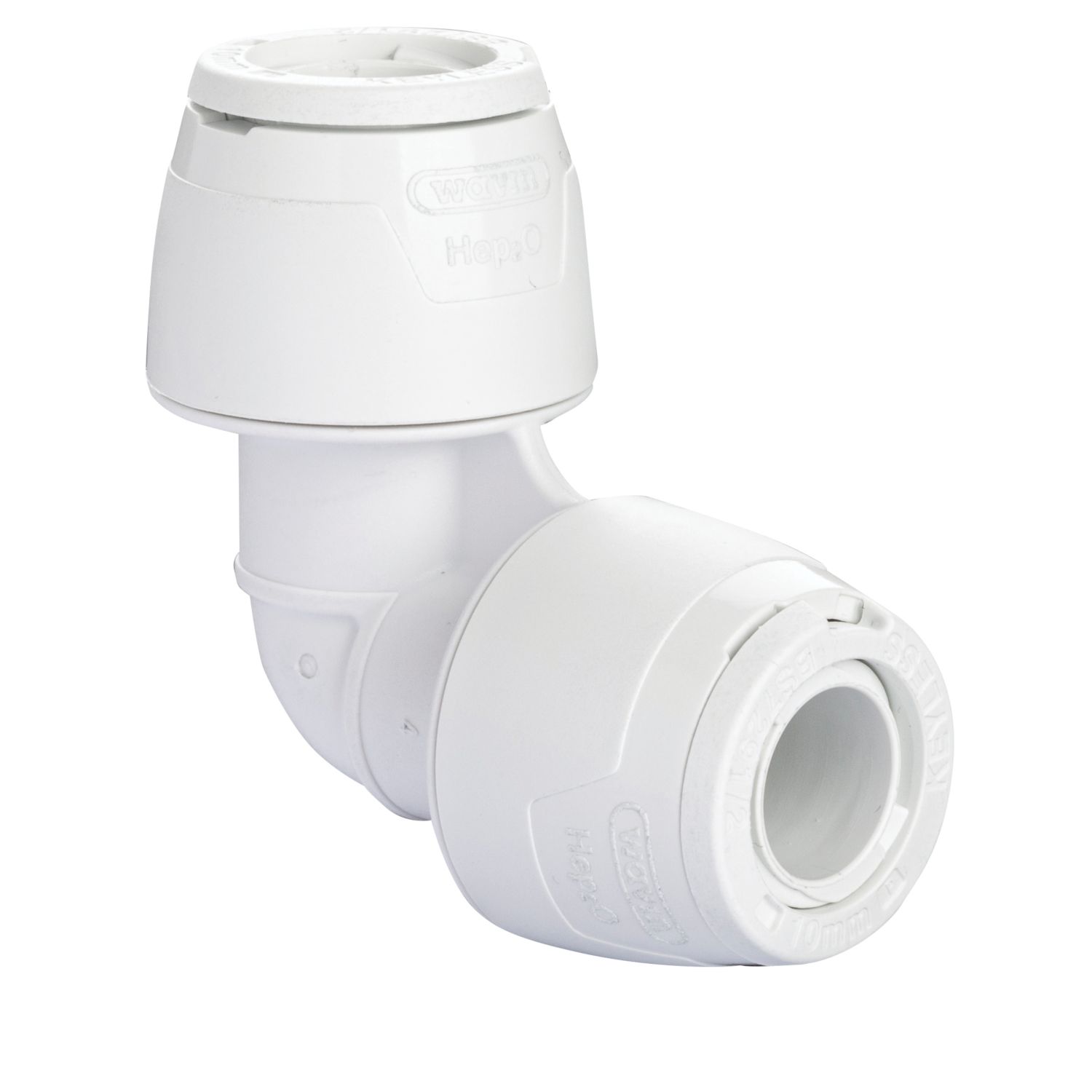 Hep2O Plastic Push-Fit Equal 90° Keyless Elbow 10mm (763RE)