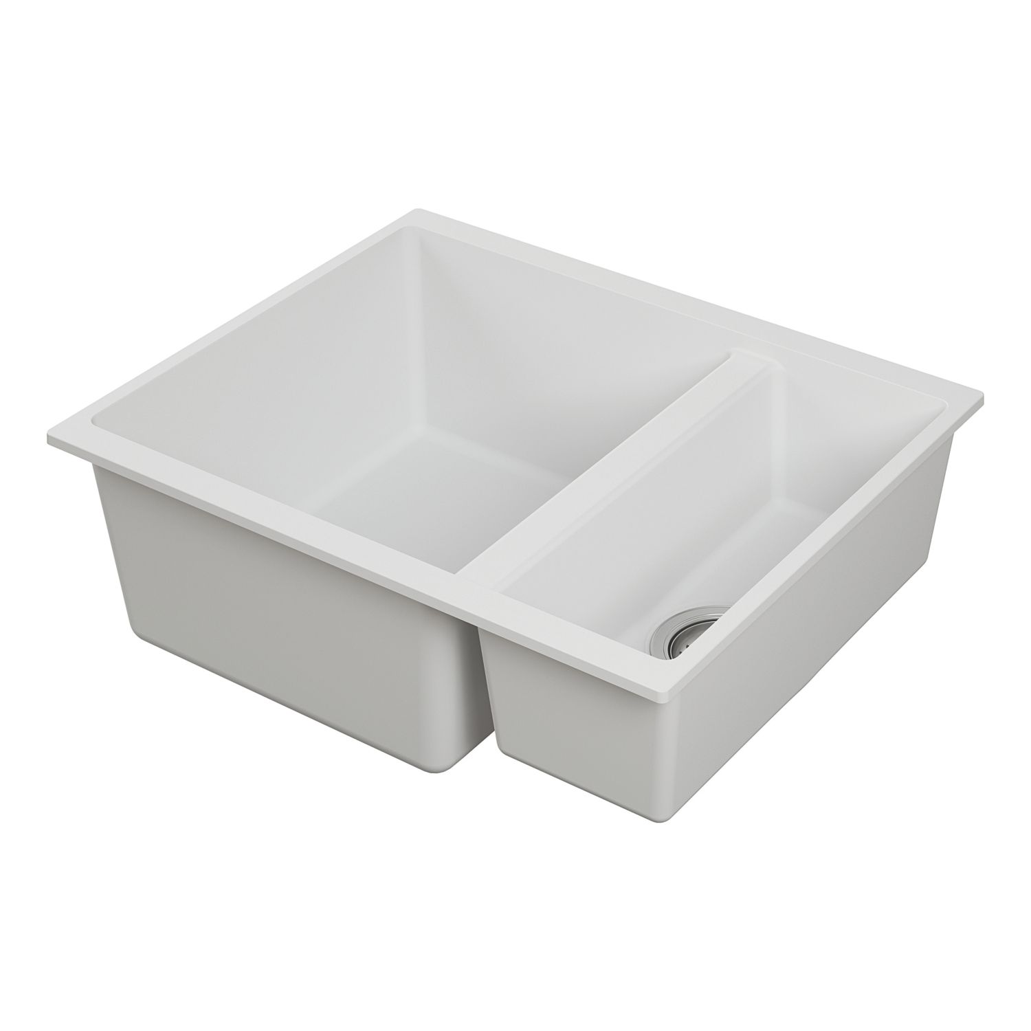 Carysil EN50REV-WH 1.5 Bowl Granite Composite Kitchen Sink White Reversible 555mm x 218mm (765RE)