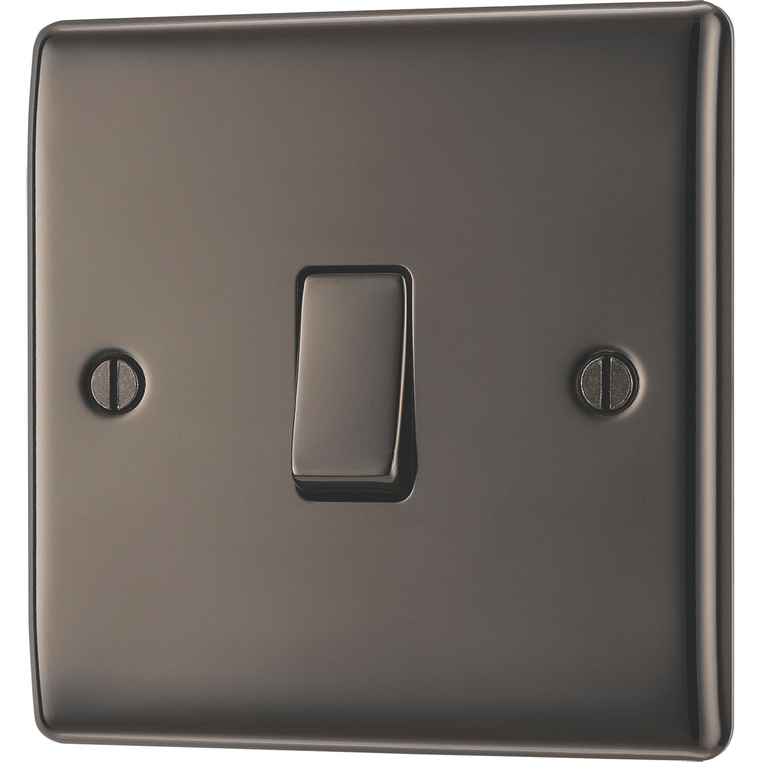 British General Nexus Metal 10AX 1-Gang Intermediate Switch Black Nickel (76638)