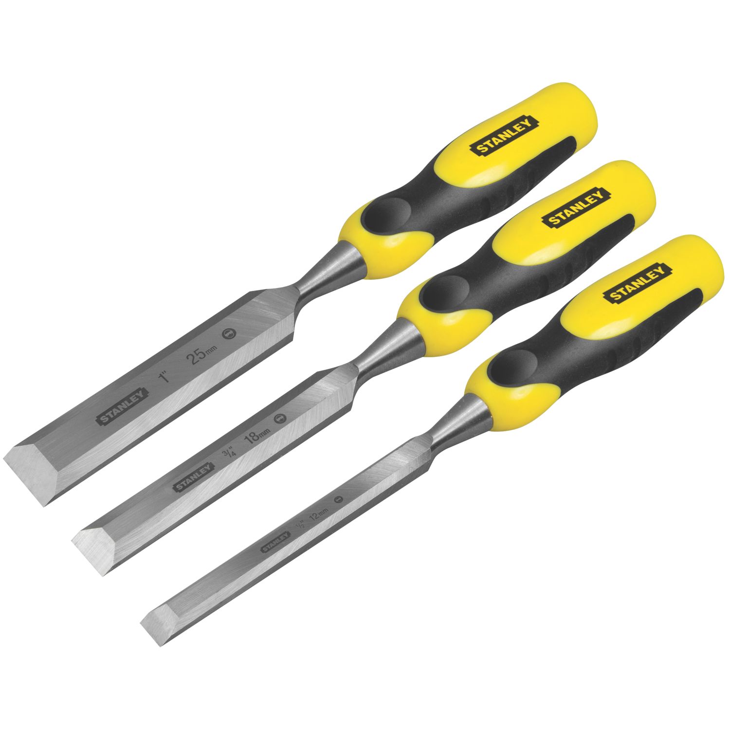Stanley Bevel Edge Wood Chisel Set 3 Pieces (7677R)