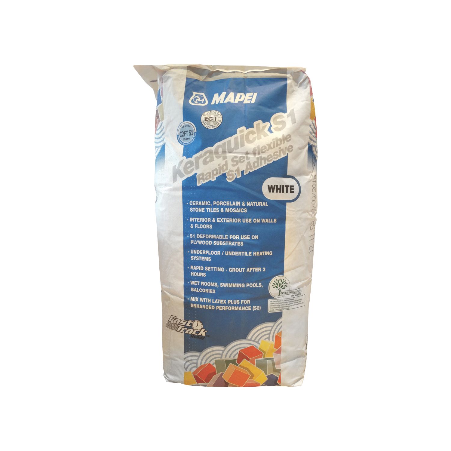 Mapei Keraquick Wall & Floor Rapid-Set Flexible Tile Adhesive White 20kg (7685V)