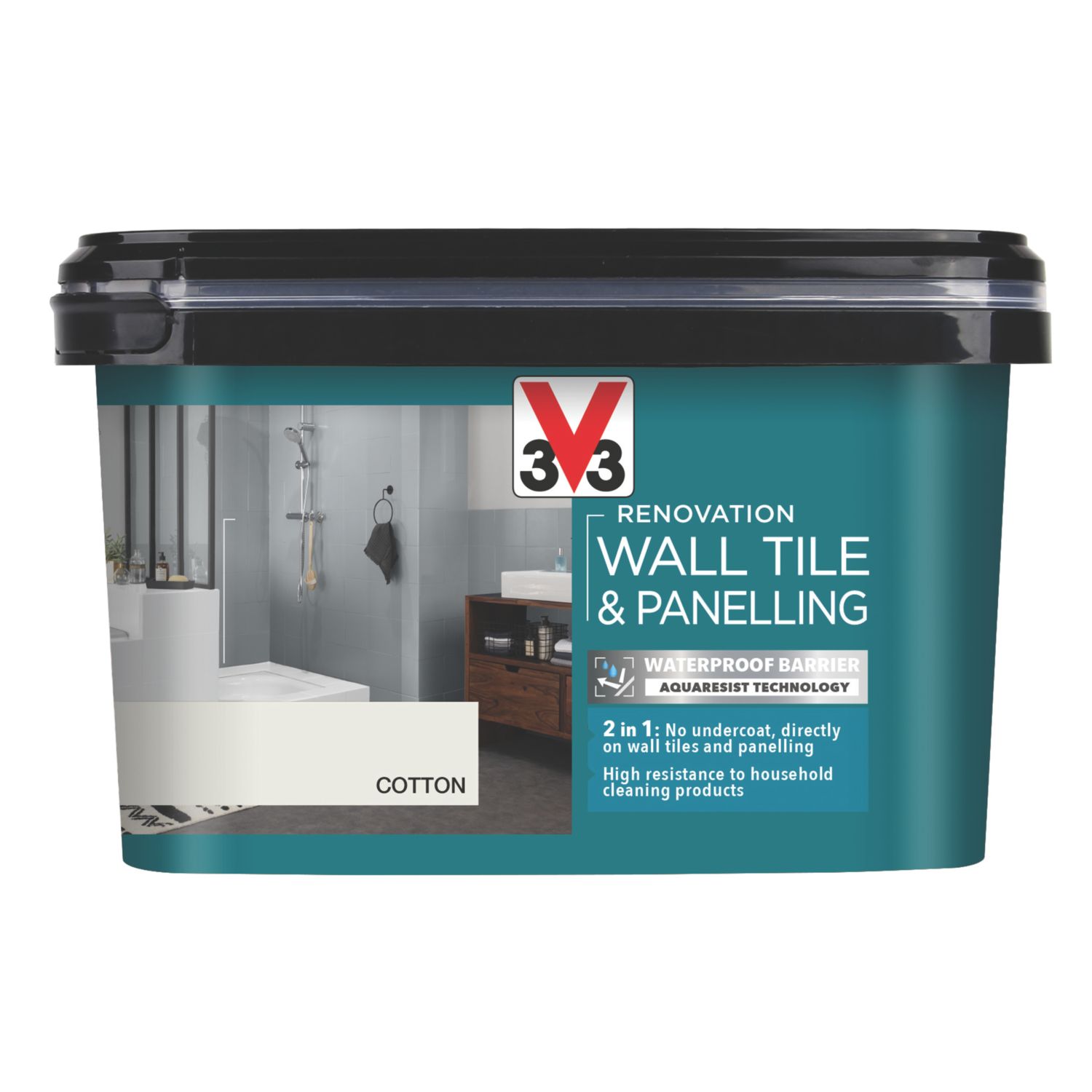 V33 2Ltr Cotton Satin Tile Paint (769FW)