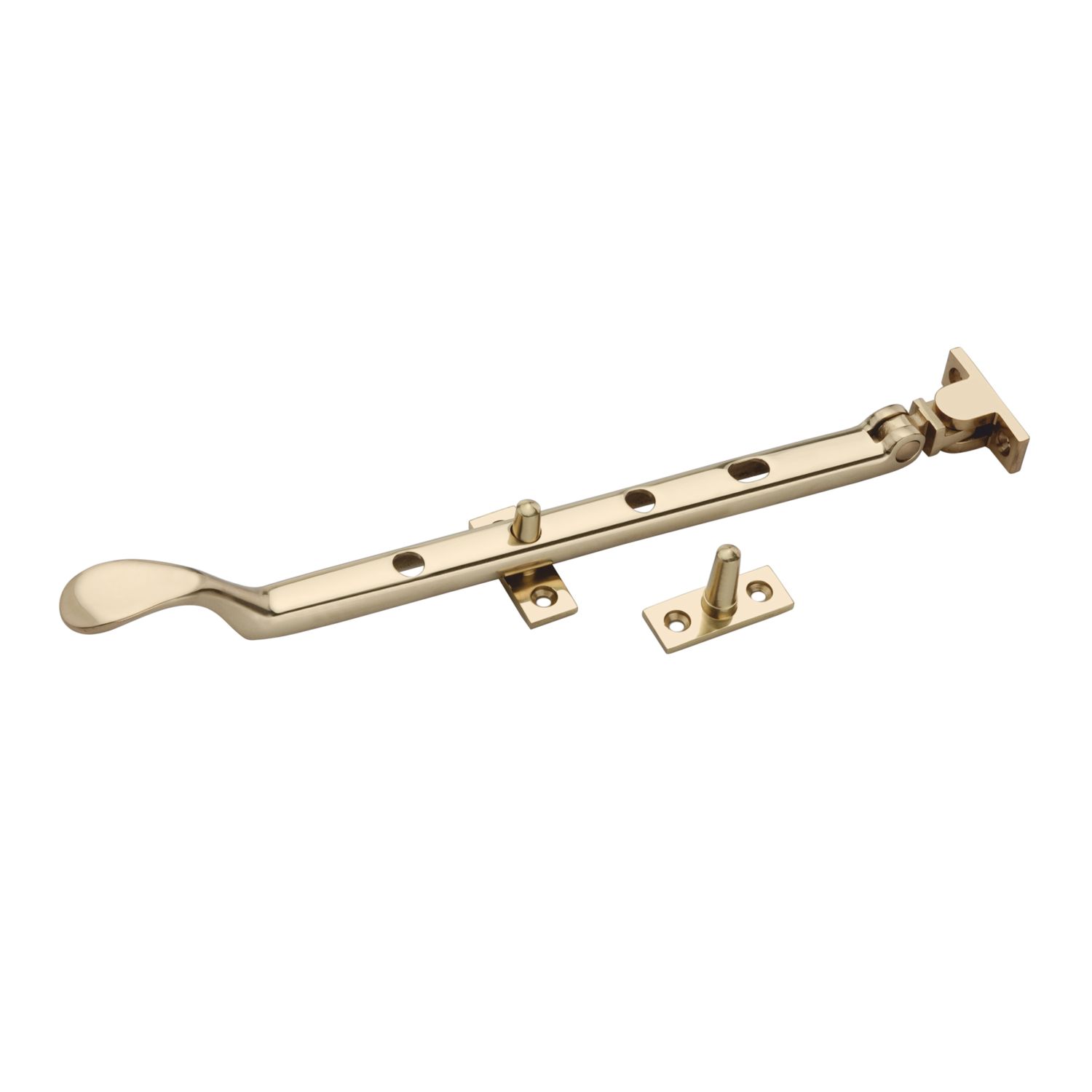 Smith & Locke Traditional Casement Stay Polished Brass 280mm (769YX)