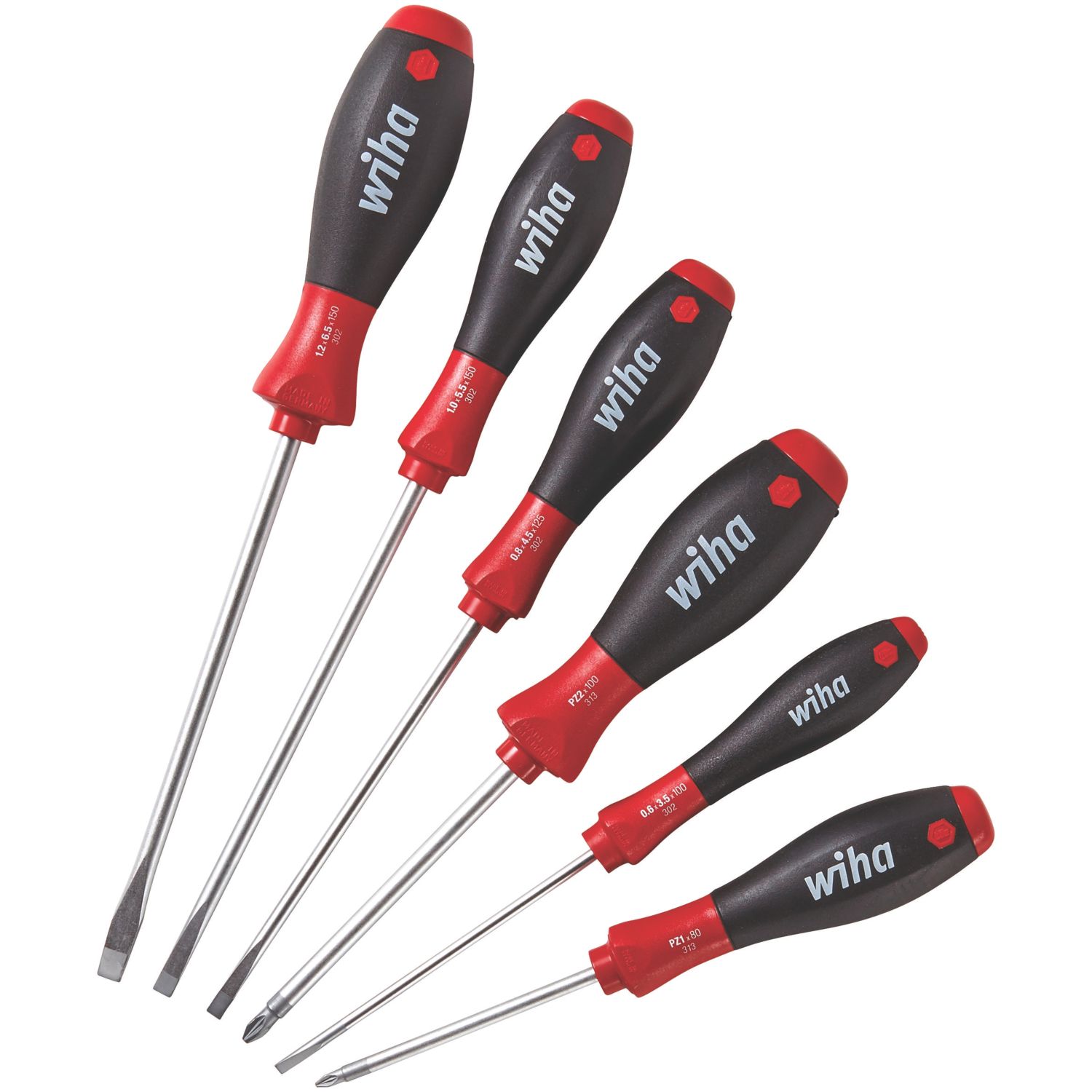 Wiha SoftFinish Mixed Screwdriver Set 6 Pieces (7707G)