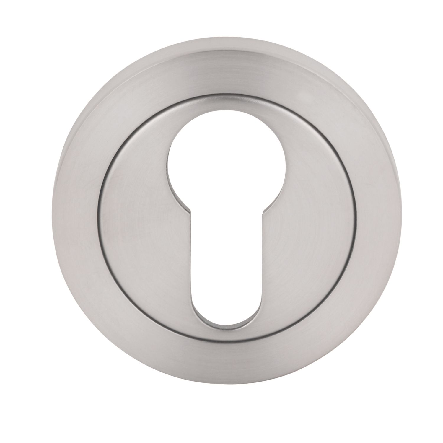 Serozzetta Euro Escutcheon (Single) Satin Stainless Steel 52mm (7738P)