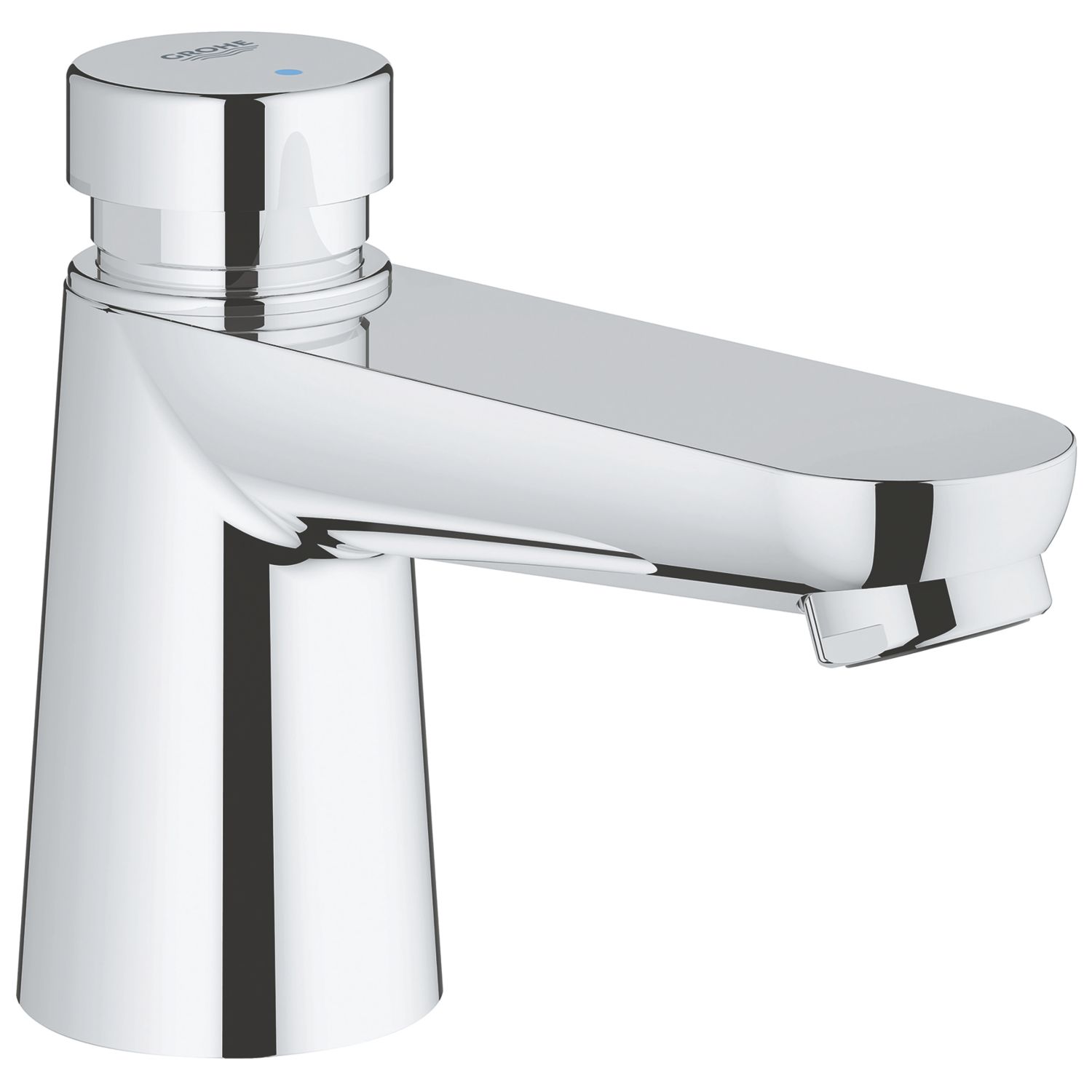 Grohe Euroeco Cosmopolitan CT Chrome 100mm Self-Closing Mono Basin Mixer Tap (773RV)