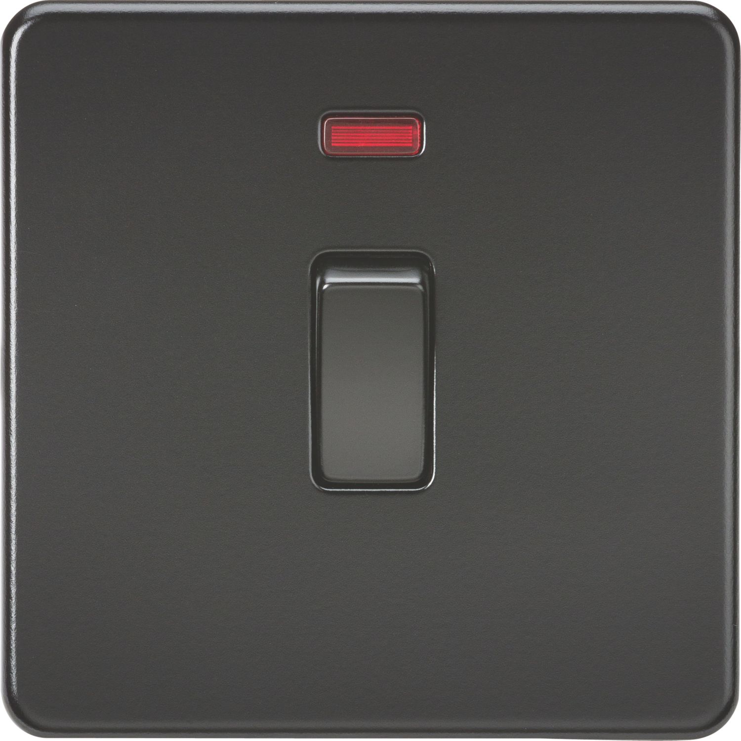 Knightsbridge 20A 1-Gang DP Control Switch Matt Black with LED (773TY)