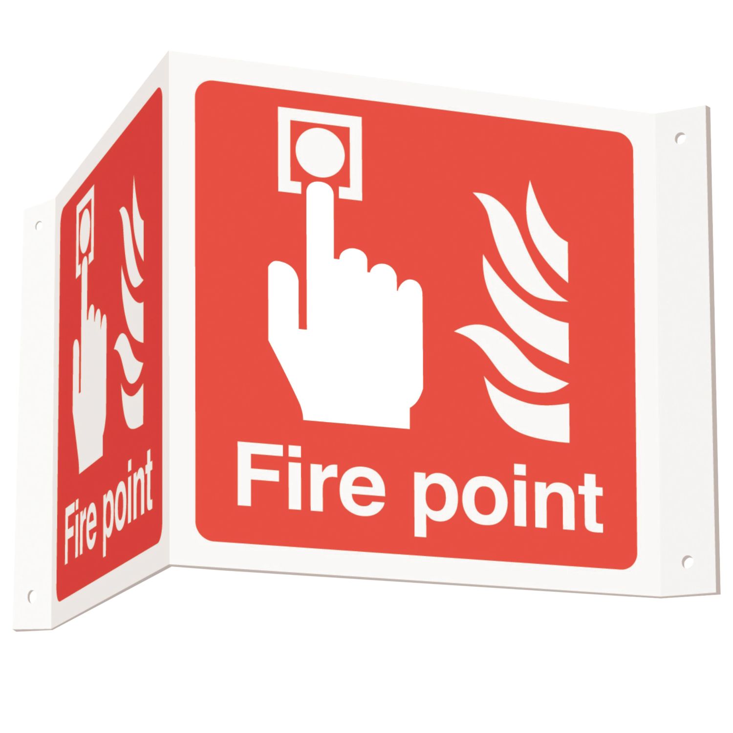 Essentials Fire Alarm Projecting Sign (3D) 200mm x 400mm (773YU)