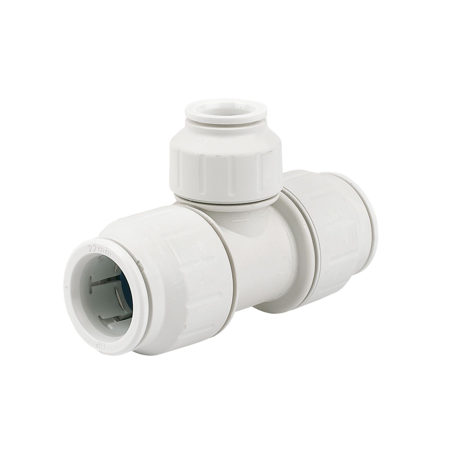 JG Speedfit Plastic Push-Fit Reducing Tee 15mm x 15mm x 10mm (77449)