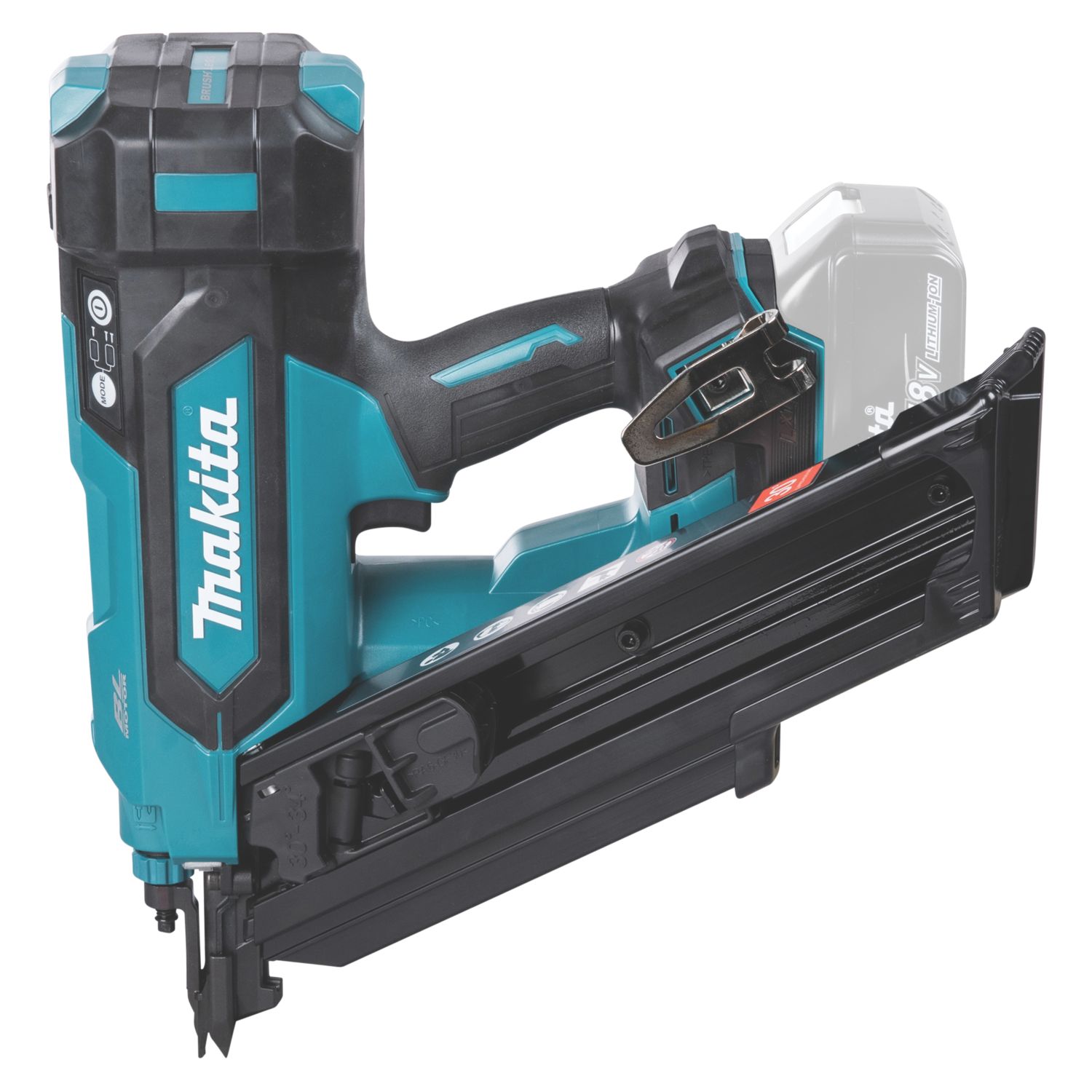 Makita DBN900 58mm 18V Li-Ion LXT Brushless First Fix Cordless Nail Gun - Bare (775AJ)