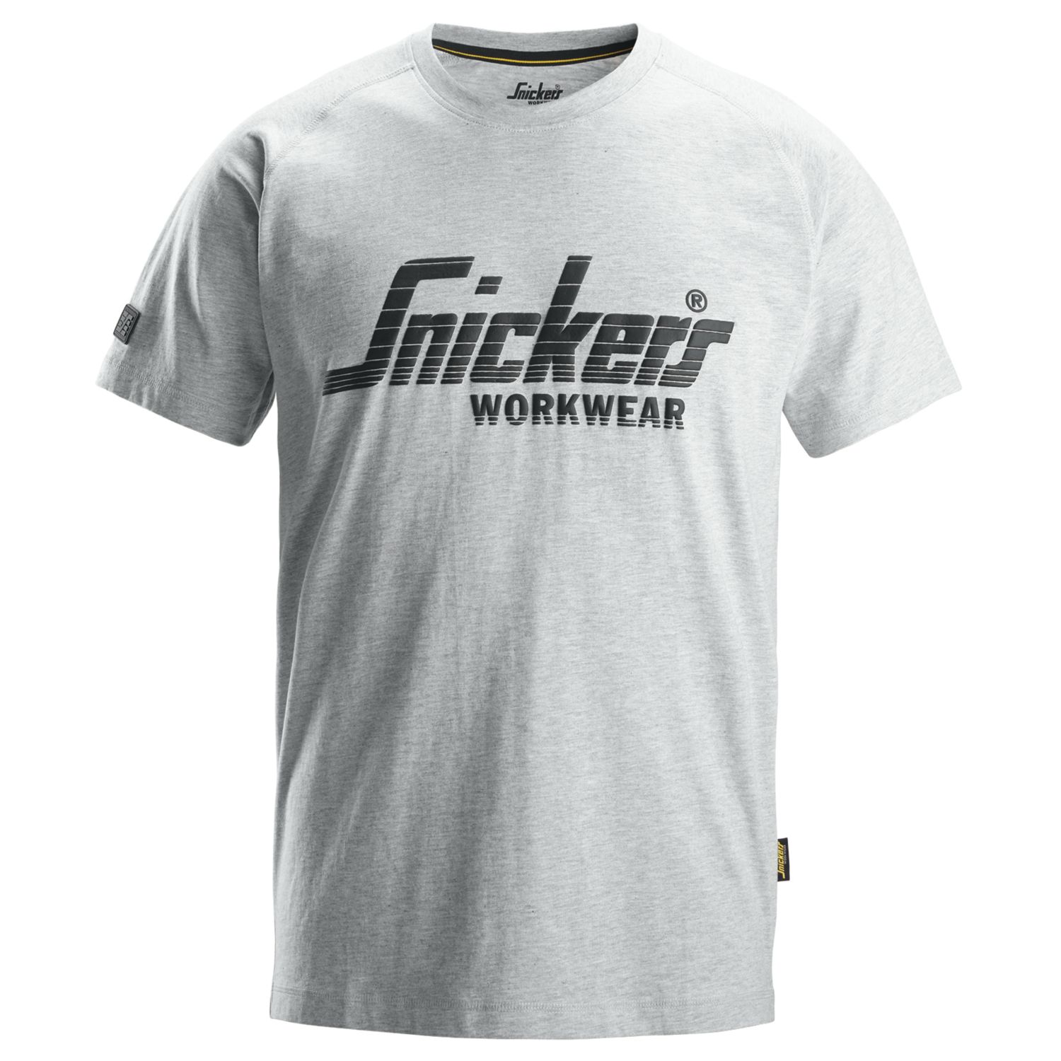 Snickers 2590 Logo Short Sleeve T-Shirt Grey Melange Large 43" Chest (776KC)