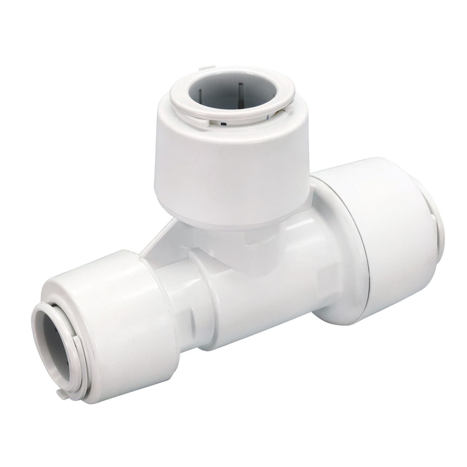 FloPlast FloFit+ Plastic Push-Fit Reducing Tee 28mm x 22mm x 28mm (776RG)