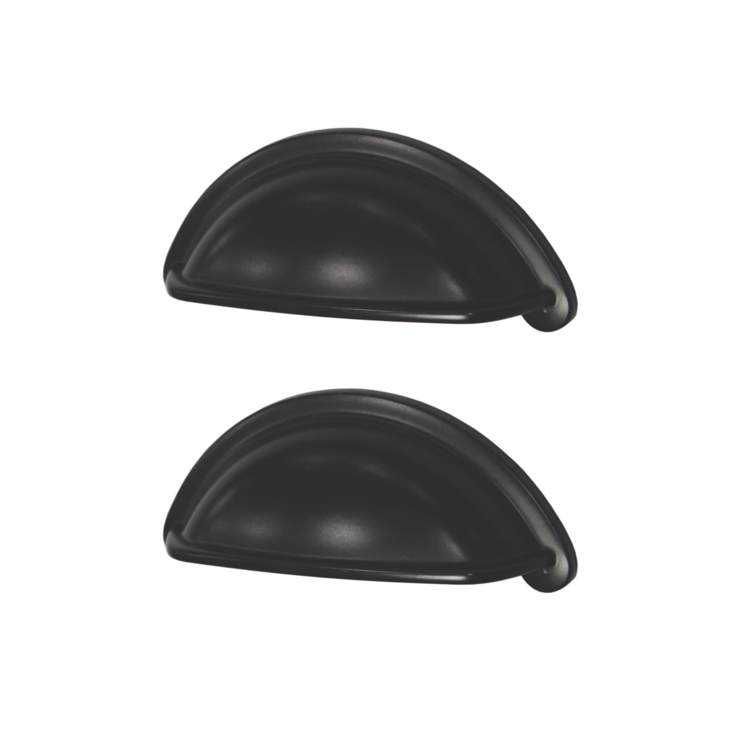 Essentials Chervil Cup Pull Handles Matt Black 94mm 2 Pieces (777AA)