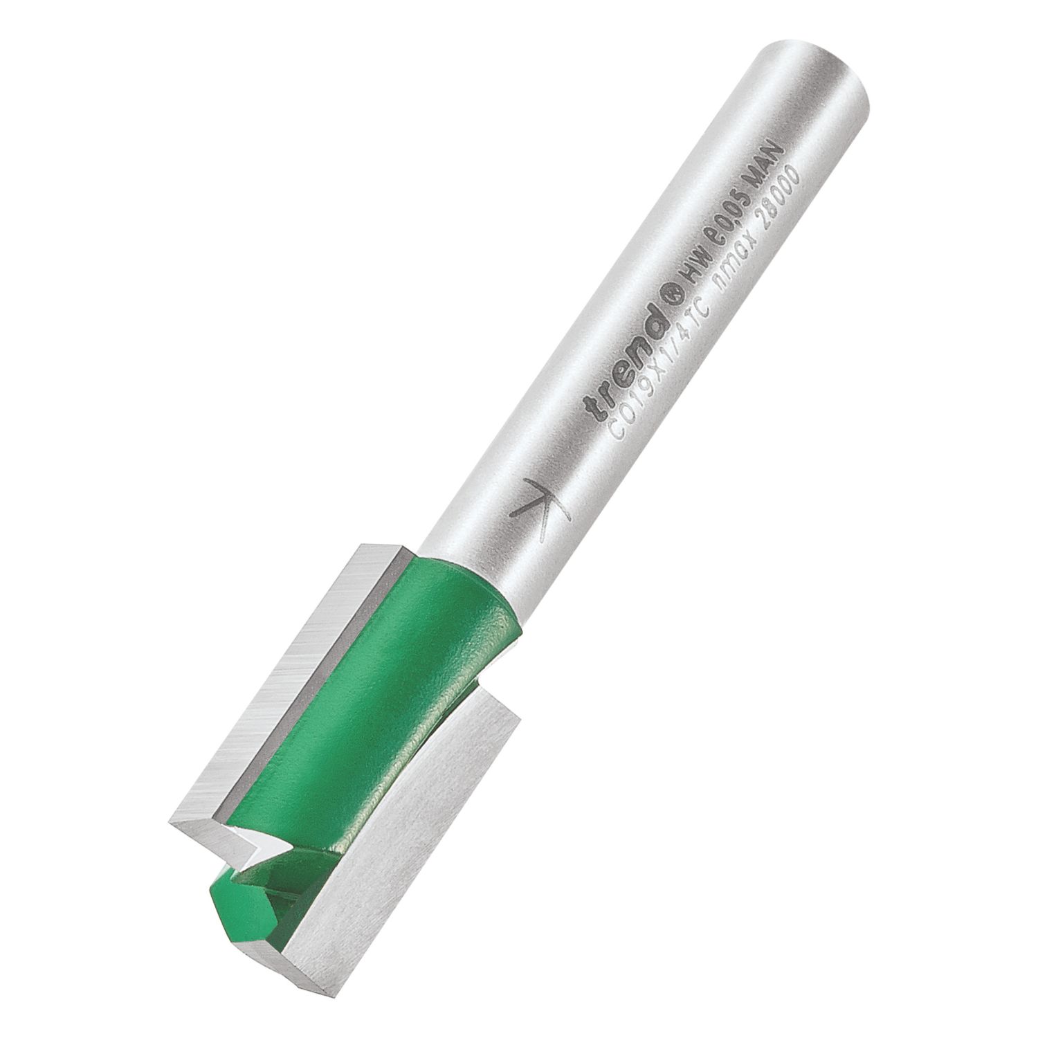 Trend C019X1/4TC 1/4" Straight Router Cutter 12mm x 19.1mm (777XG)