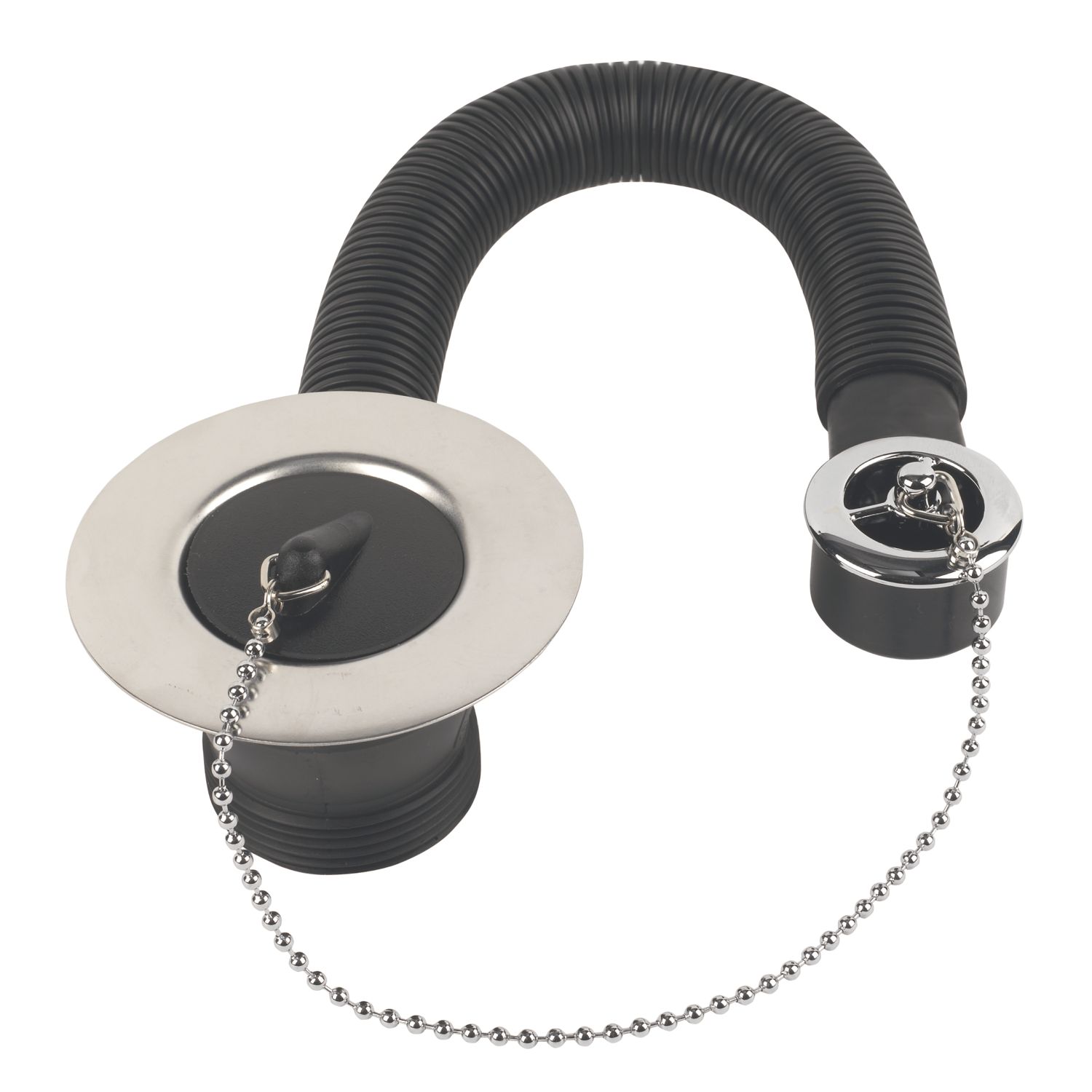 McAlpine Sink Waste & Chrome Overflow 9 1/2" (77838)