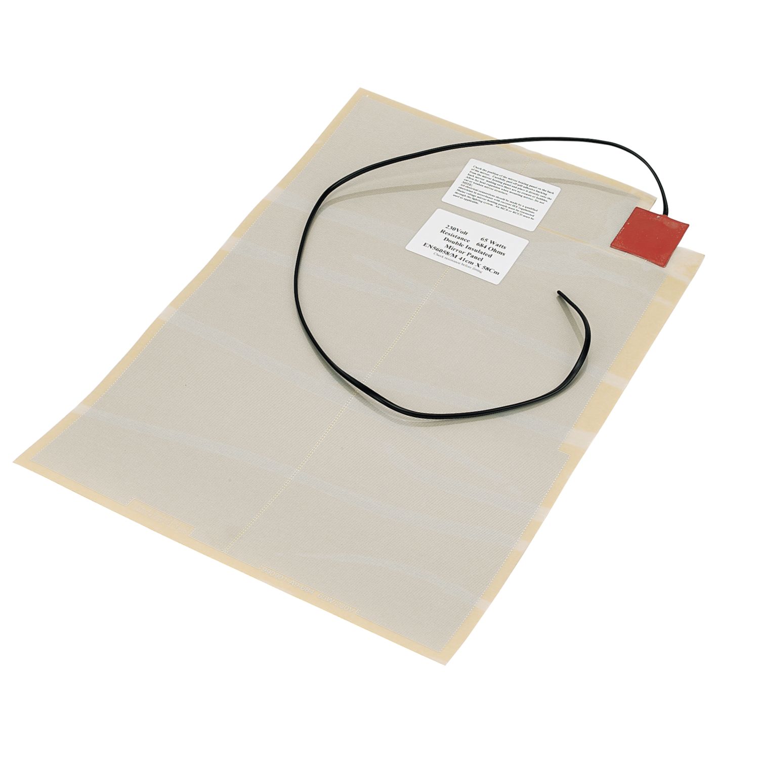 Klima Heated Bathroom Mirror Panel 65W 230V 410mm x 580mm (77859)