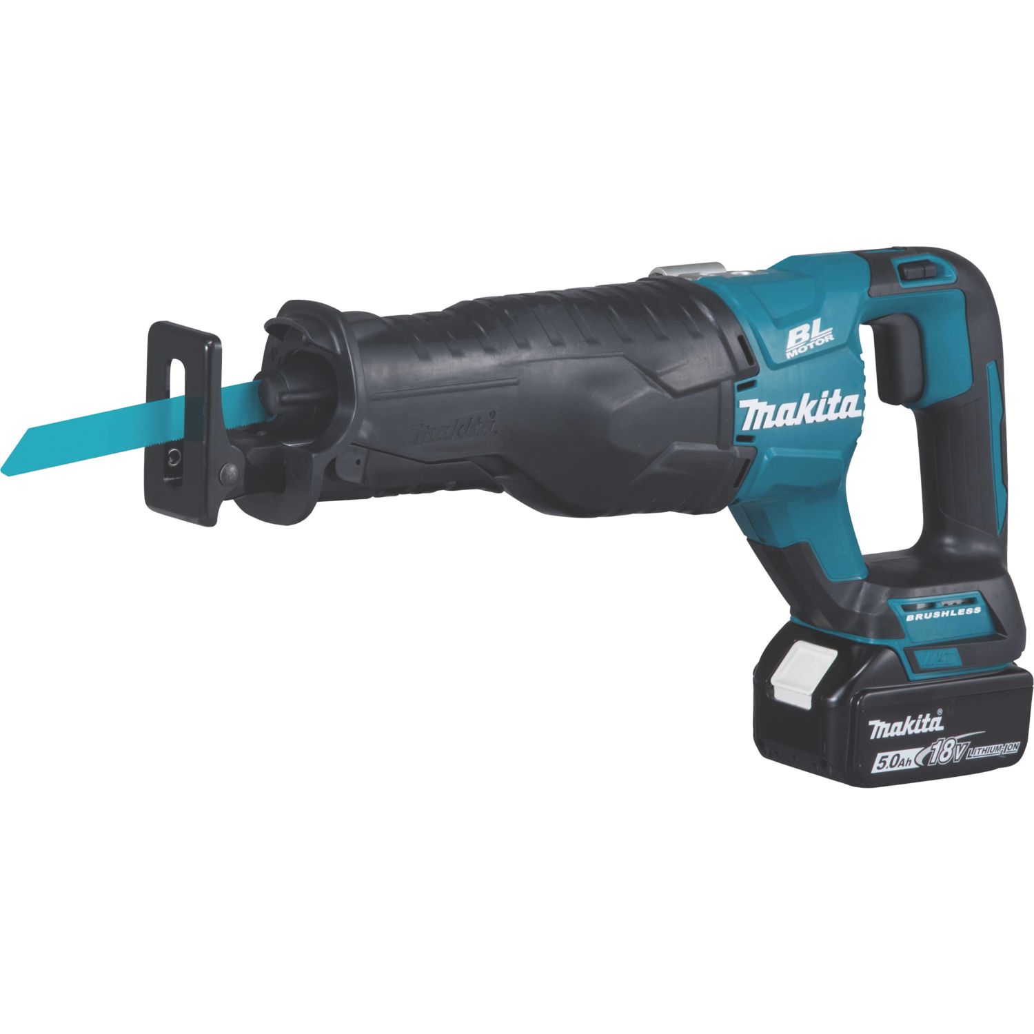 Makita DJR187RTE 18V 2 x 5.0Ah Li-Ion LXT Brushless Cordless Reciprocating Saw (778XJ)