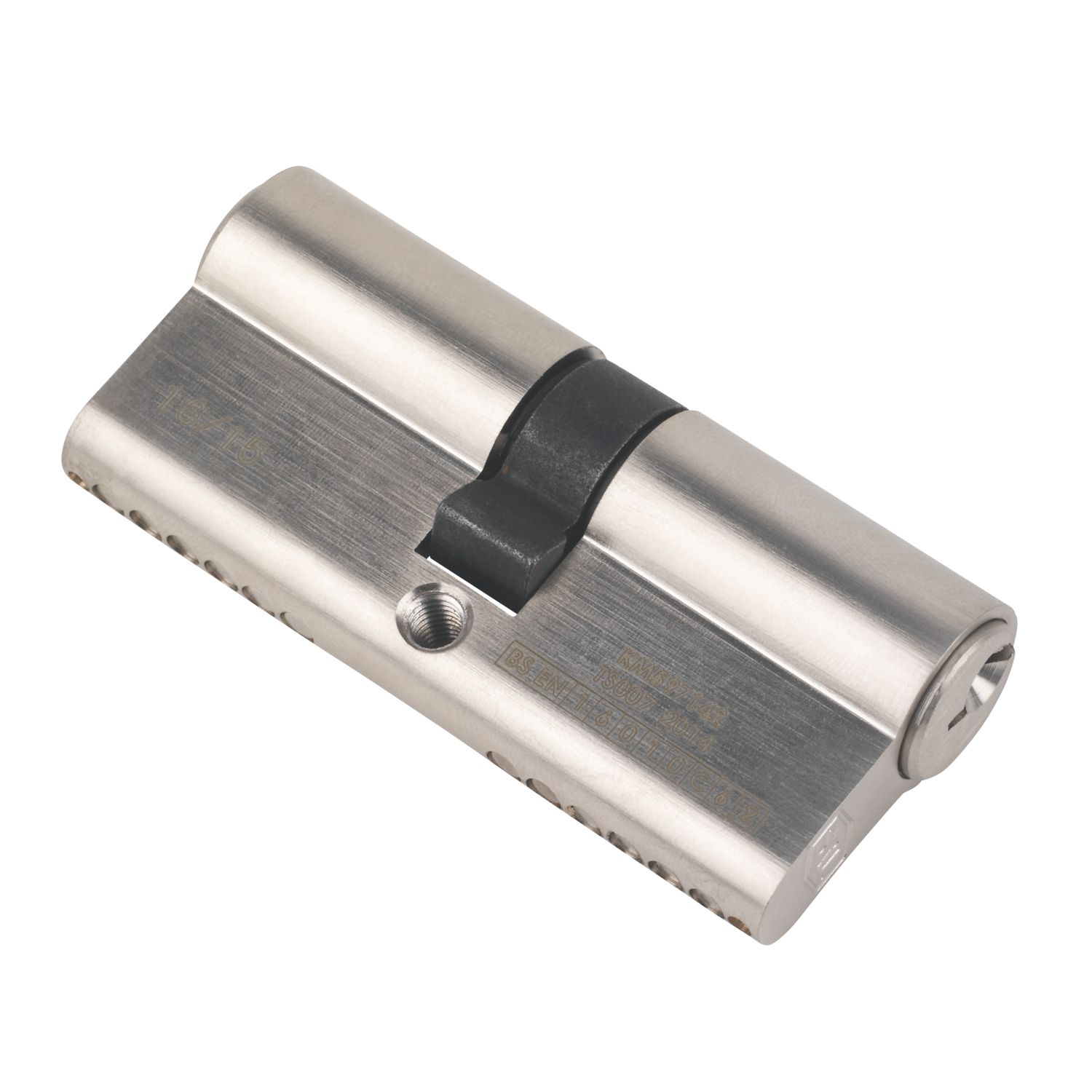 Smith & Locke Fire Rated 1 Star Double 6-Pin Euro Cylinder Lock 35-35 (70mm) Polished Nickel (7818P)