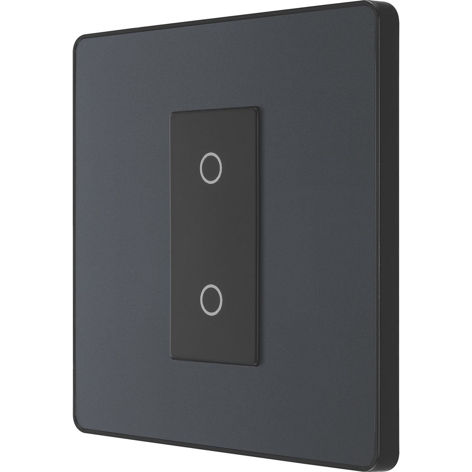 British General Evolve 1-Gang 2-Way LED Single Secondary Trailing Edge Touch Dimmer Switch Grey with Black Inserts (781PY)