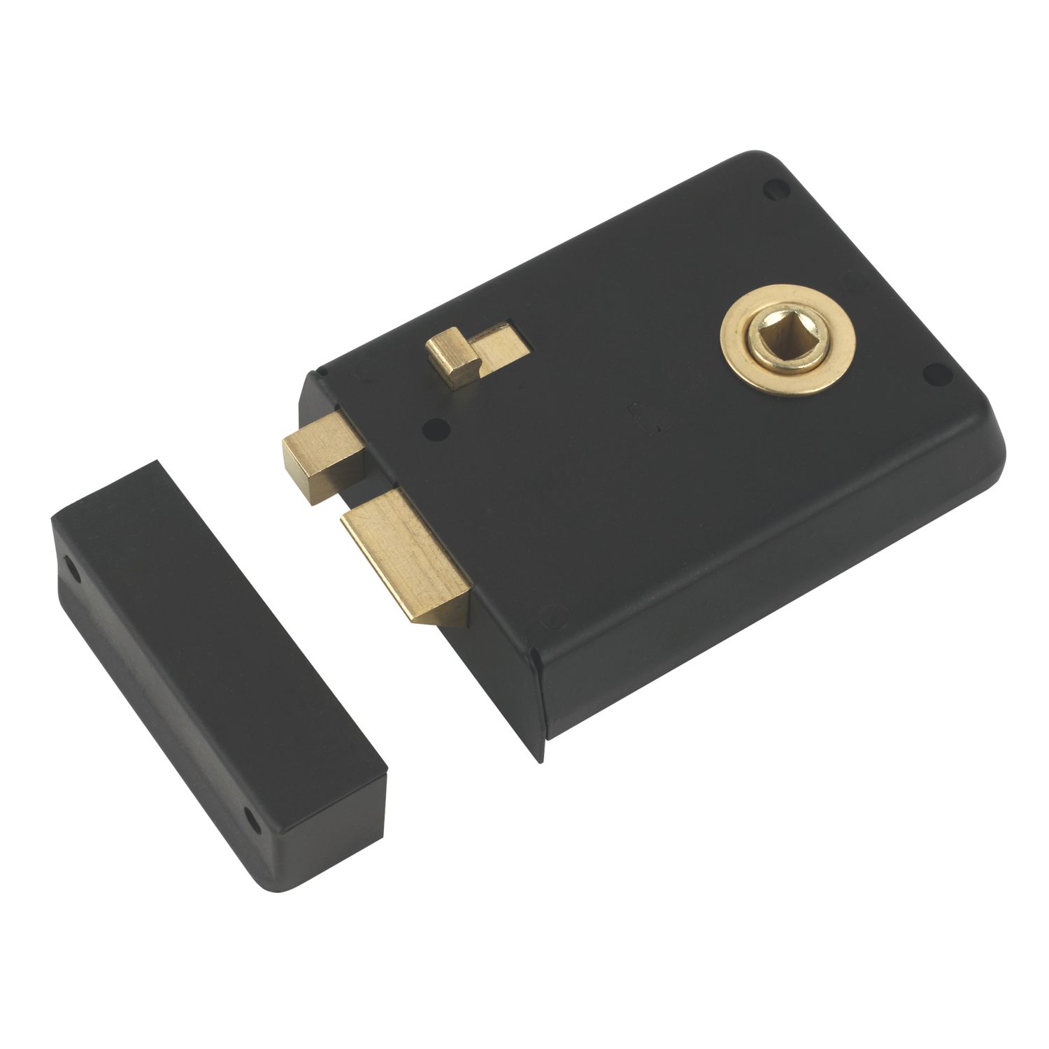 Smith & Locke Rim Latch Black 105mm x 81mm (7831T)