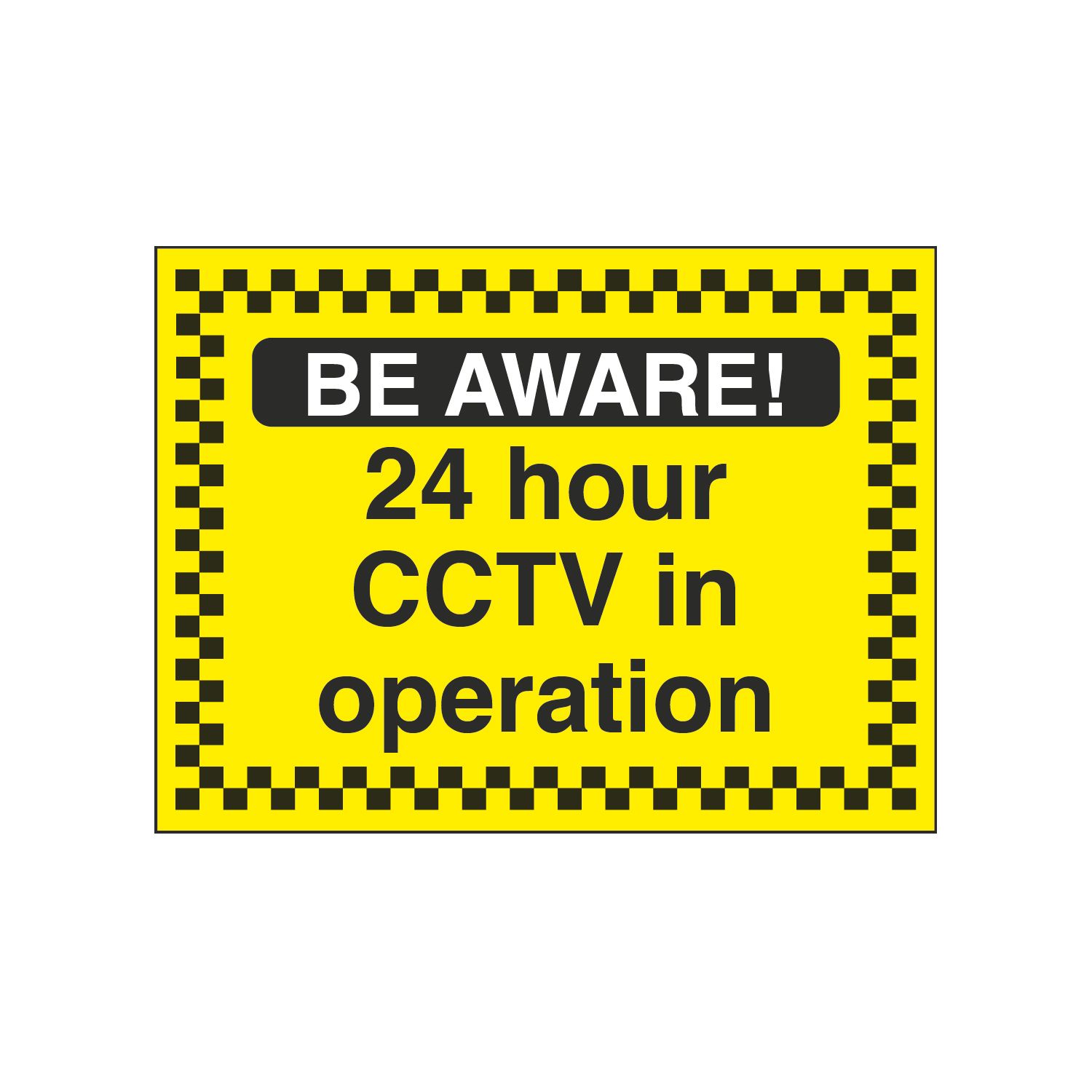 "24-Hour CCTV In Operation" Sign 450mm x 600mm (7848T)