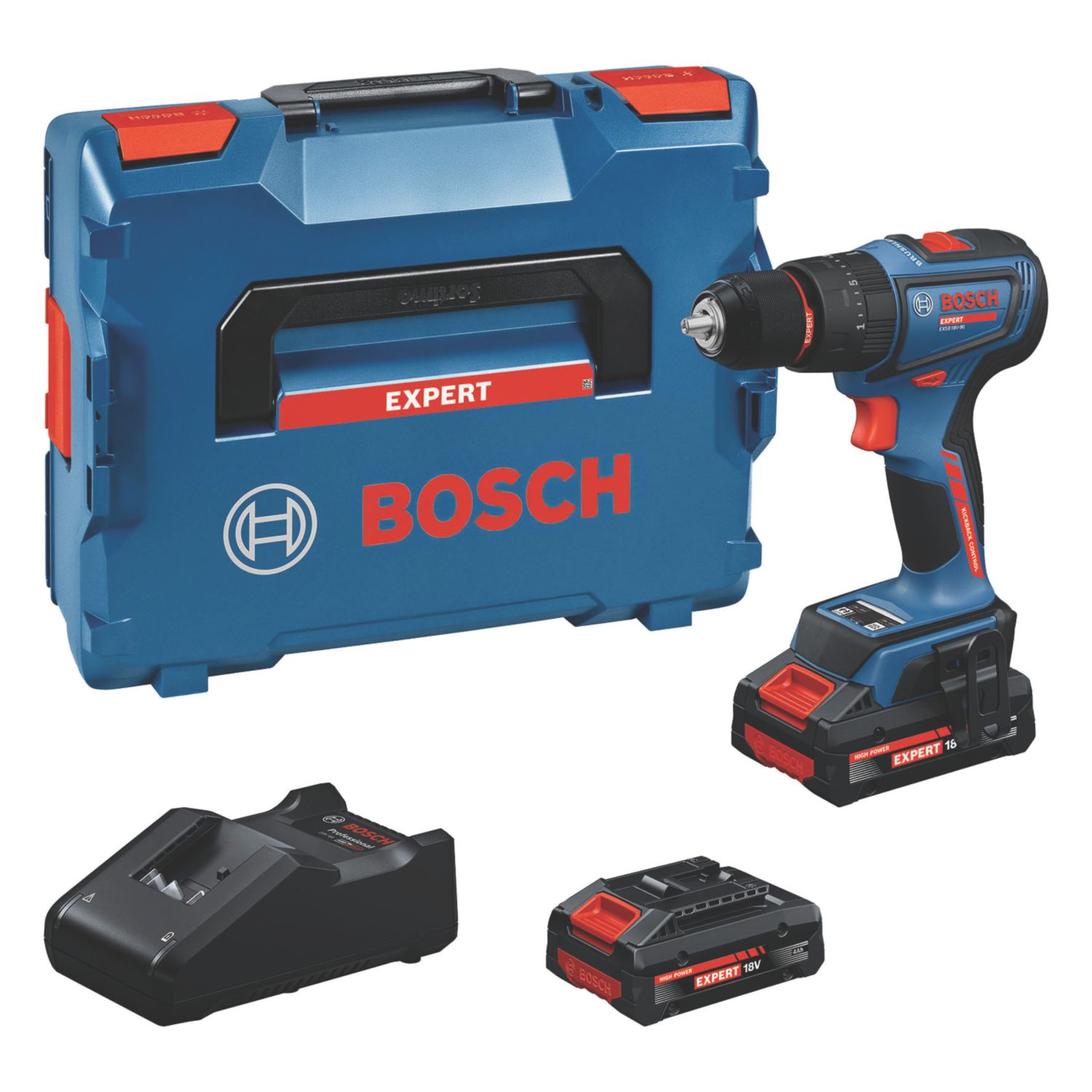 Bosch Expert EXSB18V-90 18V 2 x 4.0Ah Li-Ion AMPShare Brushless Cordless Combi Drill (787AW)