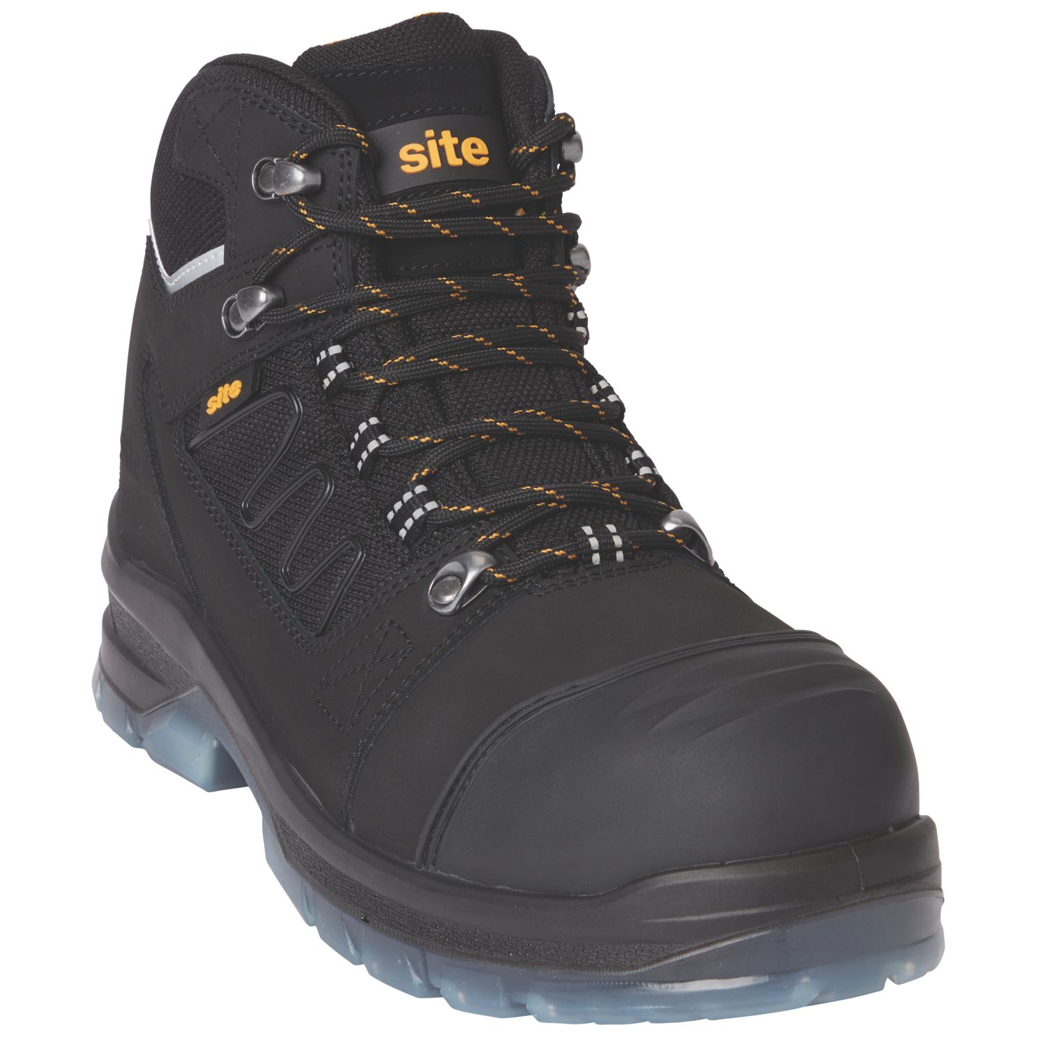 Site Natron Size 11 Black Waterproof Steel Toe Cap Safety Boots (787PF)
