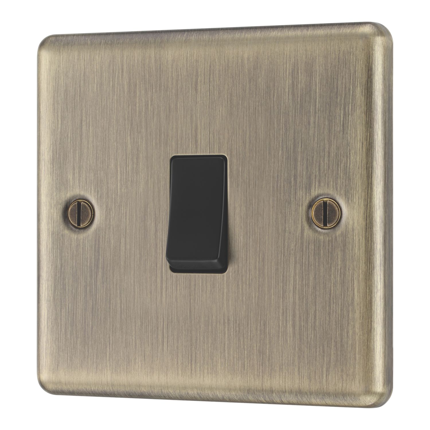 LAP 20A 16AX 1-Gang Intermediate Switch Antique Brass with Black Inserts (787PN)