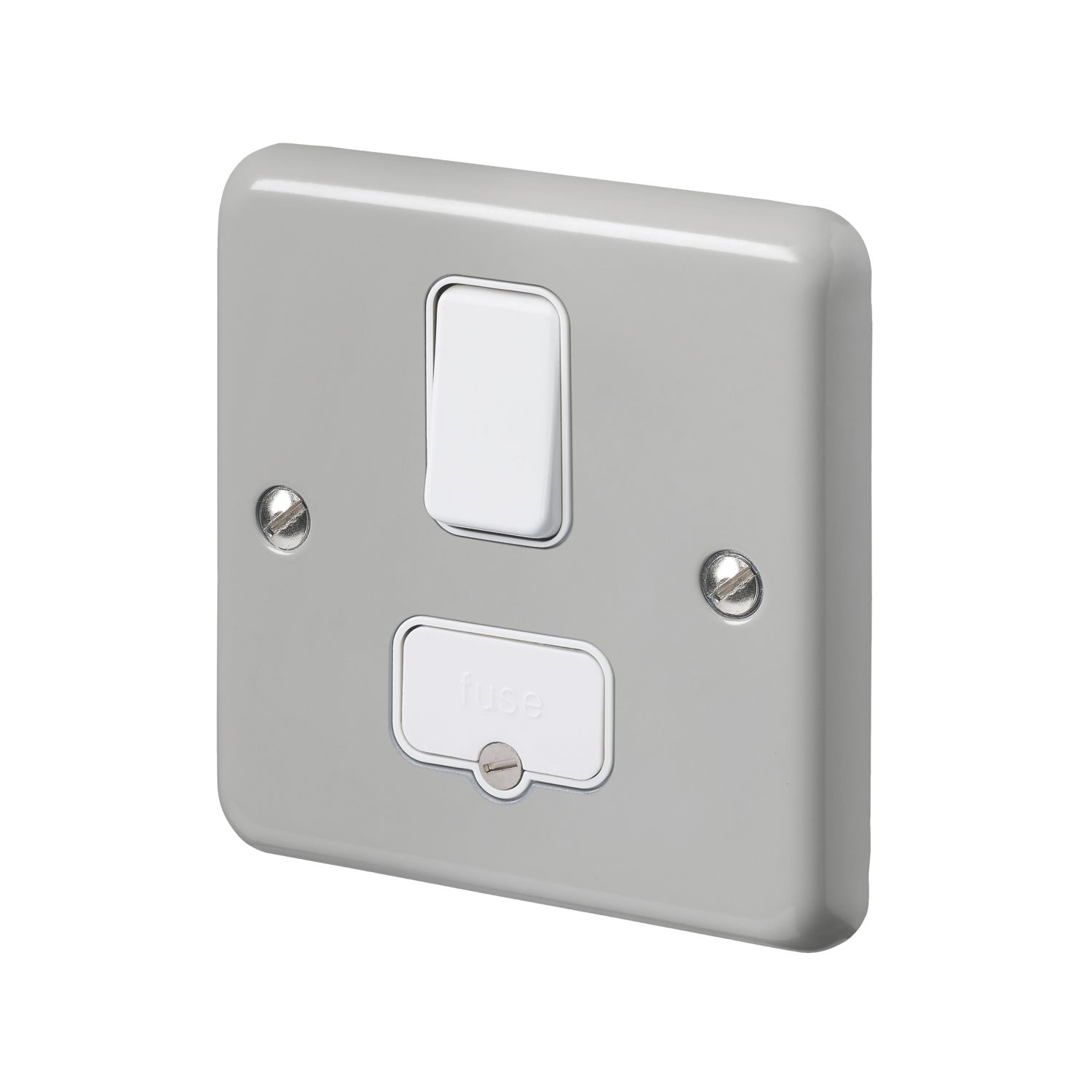 MK Contoura 13A Switched Fused Spur Grey with Colour-Matched Inserts (787RG)