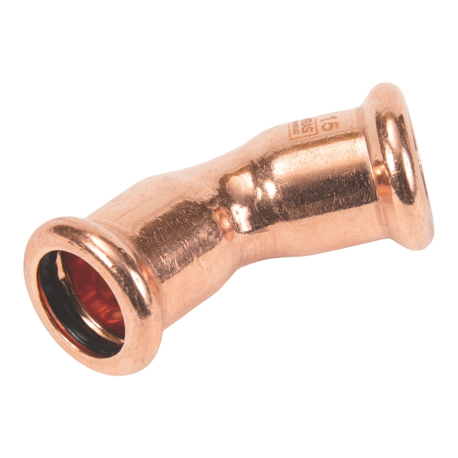 Flomasta Copper Press-Fit Equal 45° M-Profile Elbows 15mm 10 Pack (788AK)