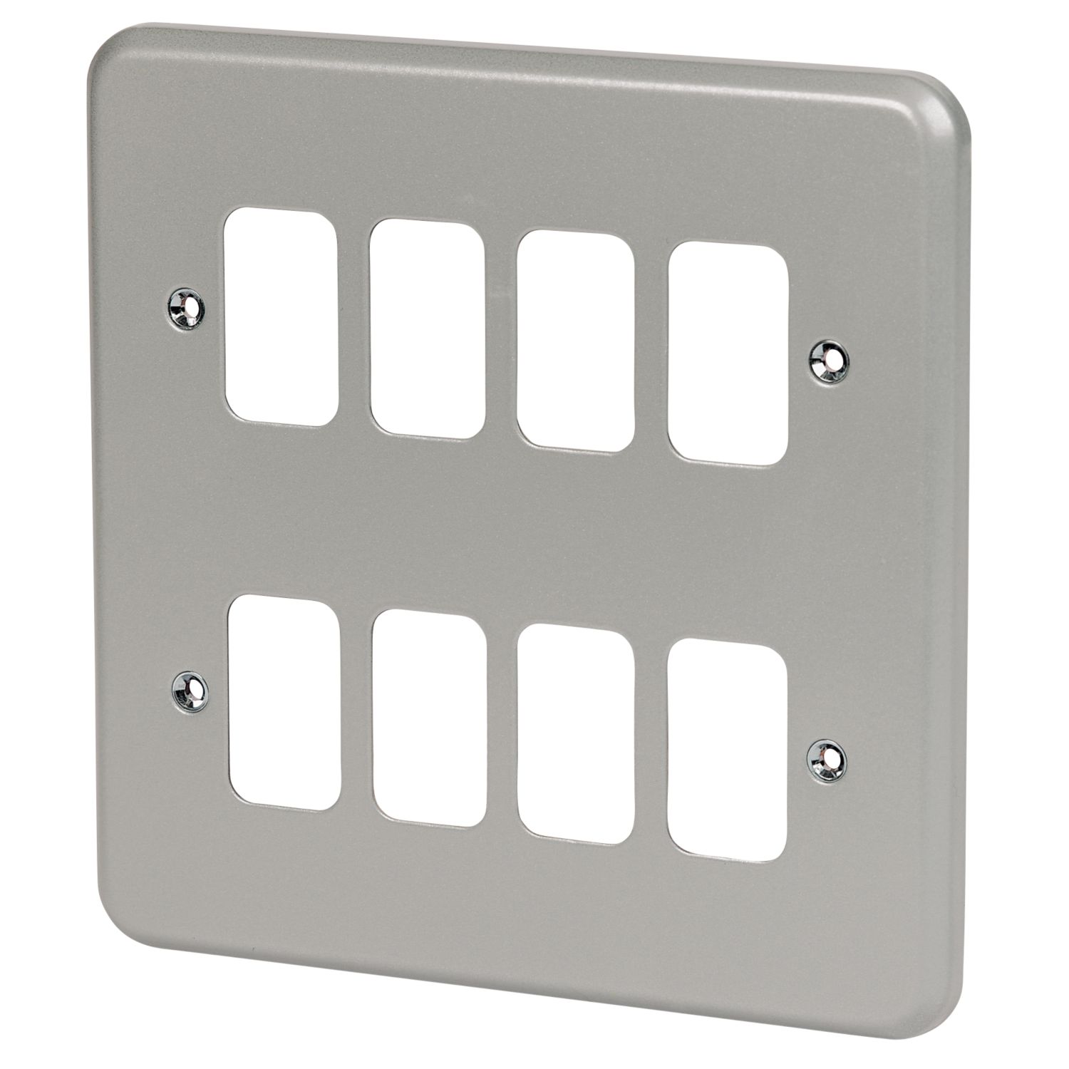MK Grid Plus 8-Module Grid Faceplate Grey (78942)