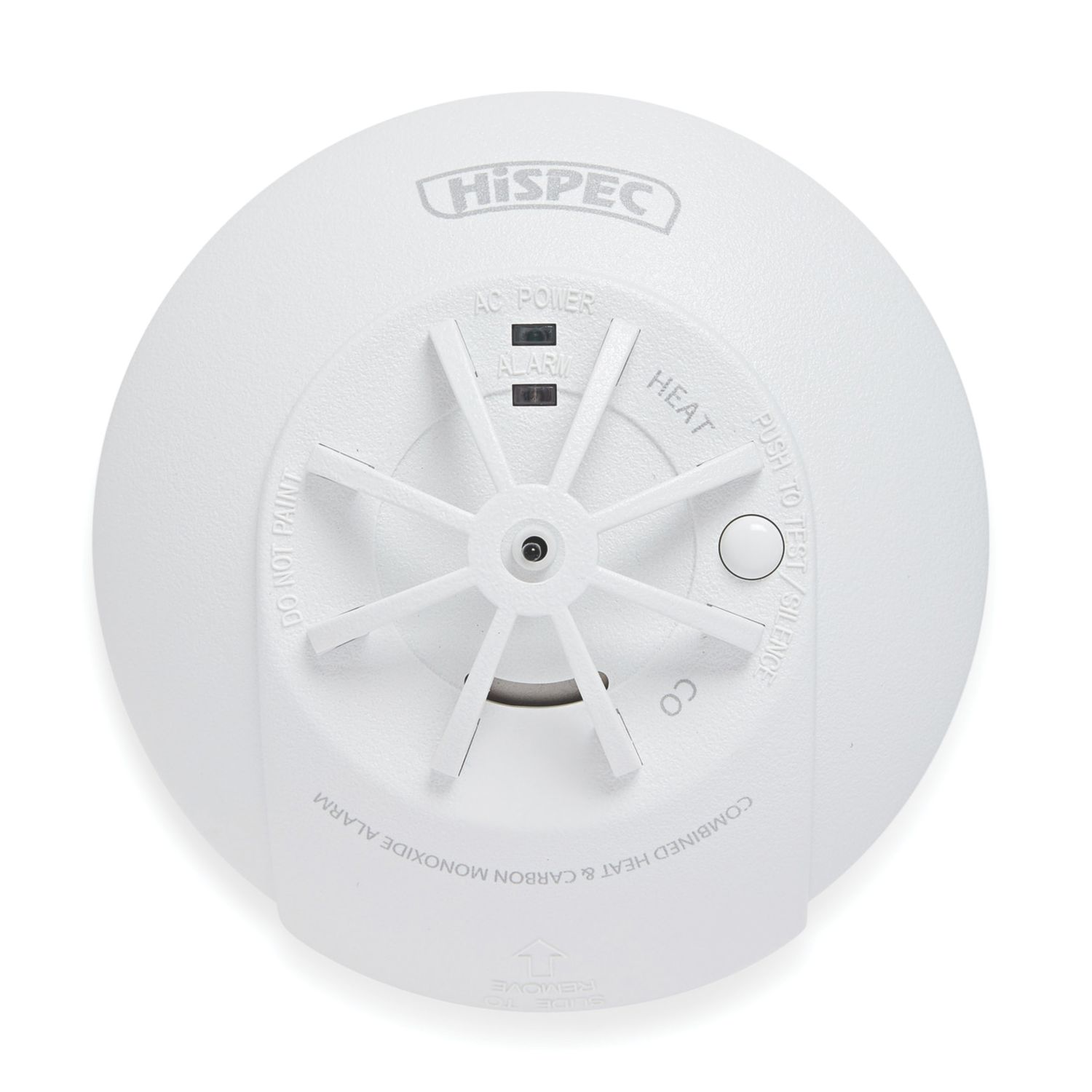 Hispec HSSA/HCO/FF10 Mains Interlinked Fast Fix Interlinked Multi Sensor Heat & Carbon Monoxide Alarm (789AM)