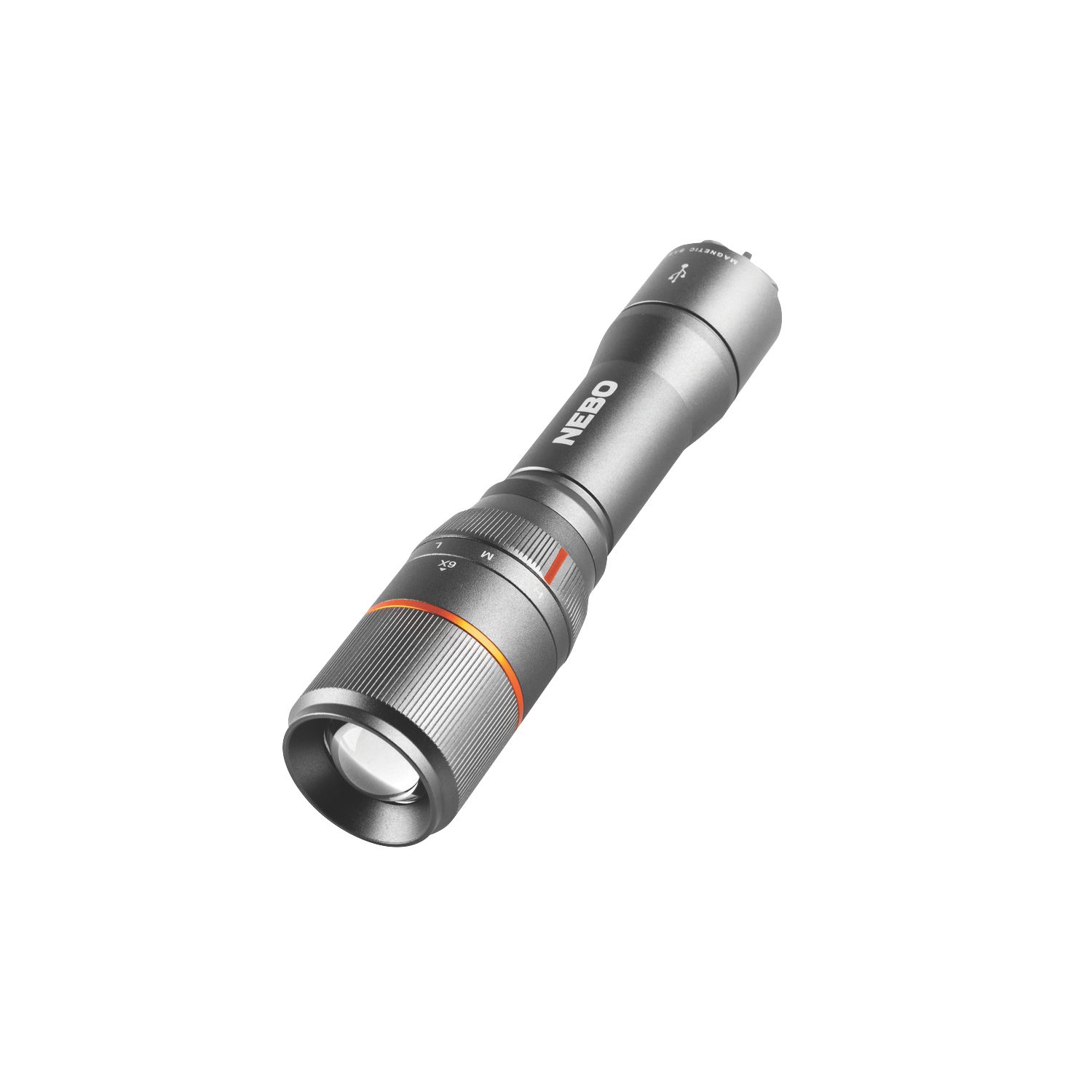 Nebo Davinci 1000 Rechargeable LED Handheld Torch Grey 1000lm (789KX)