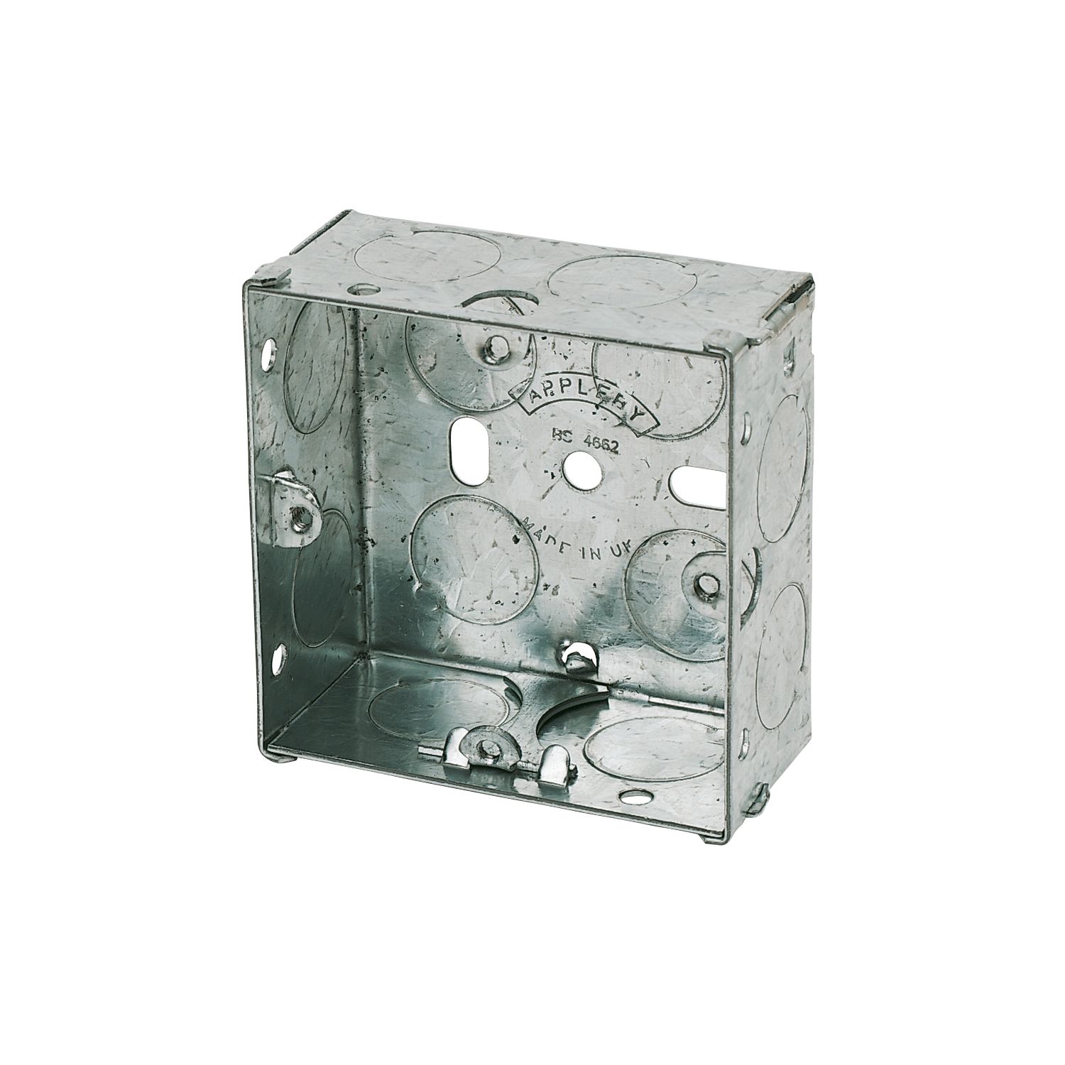 Appleby 1-Gang Galvanised Steel Back Box 25mm (79195)