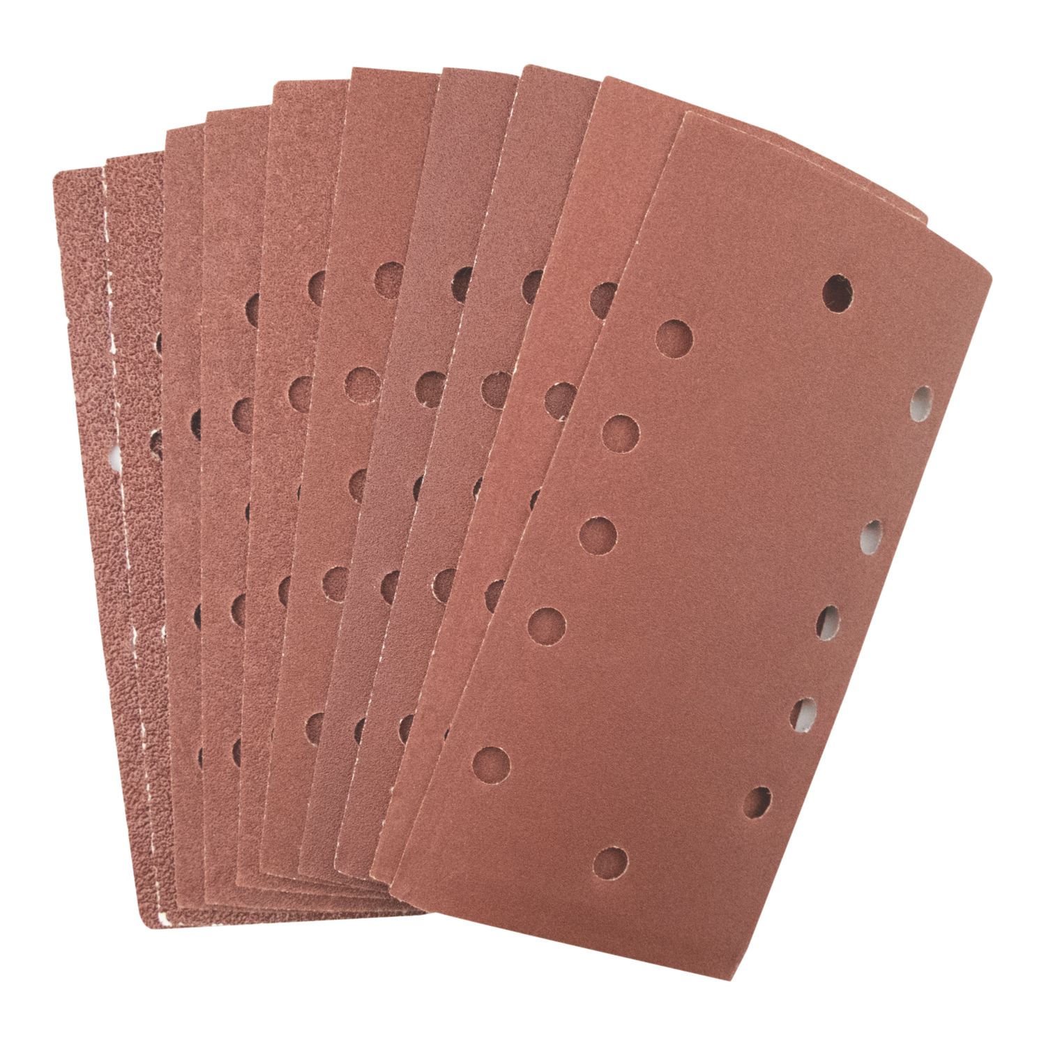 Titan 40/80/120/180 Grit 12-Hole Punched Multi-Material Sanding Sheets 185mm x 93mm 10 Pack (791PT)
