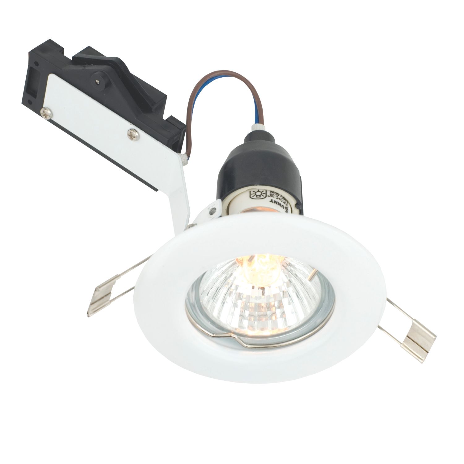 LAP Fixed Mains Voltage Downlight Gloss White (79438)