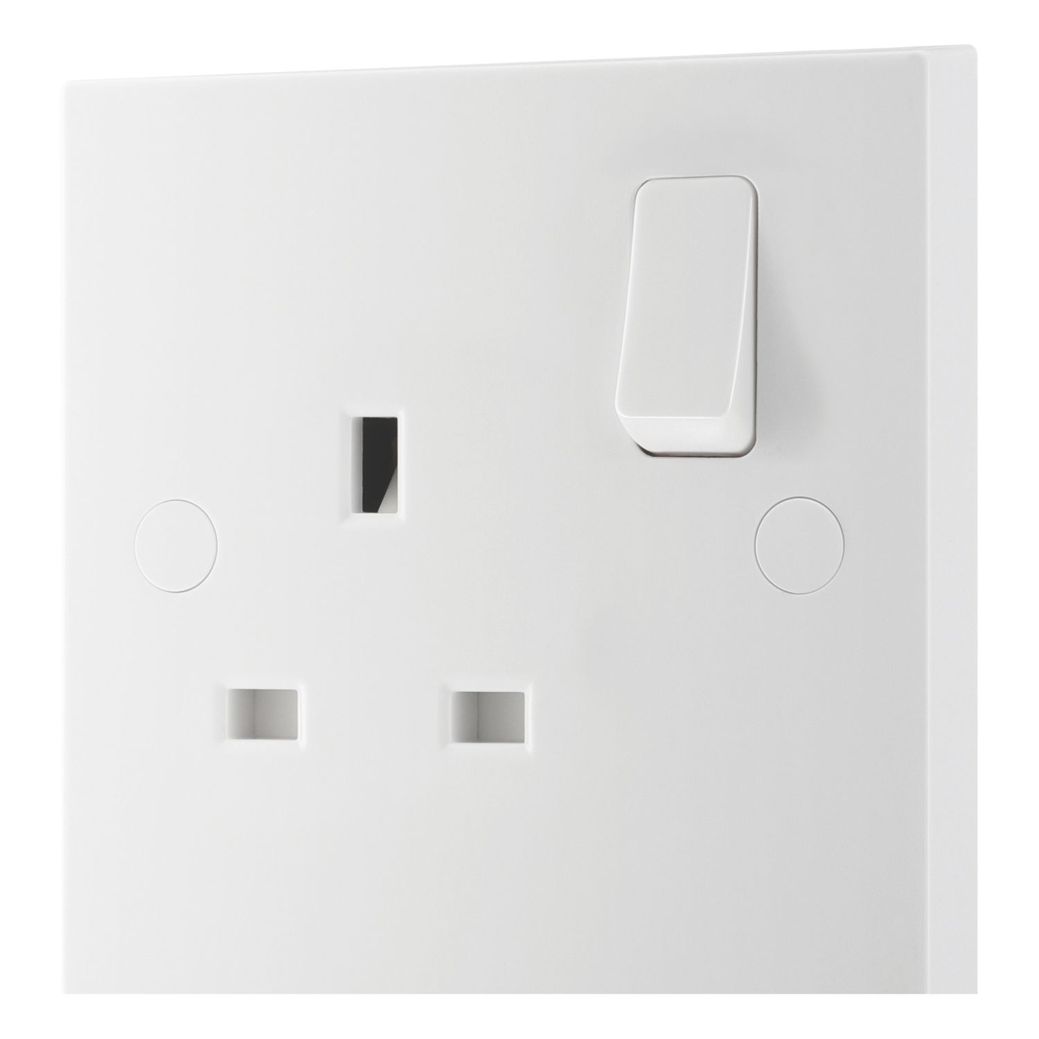 British General 900 Series 13A 1-Gang DP Switched Plug Socket White (79602)
