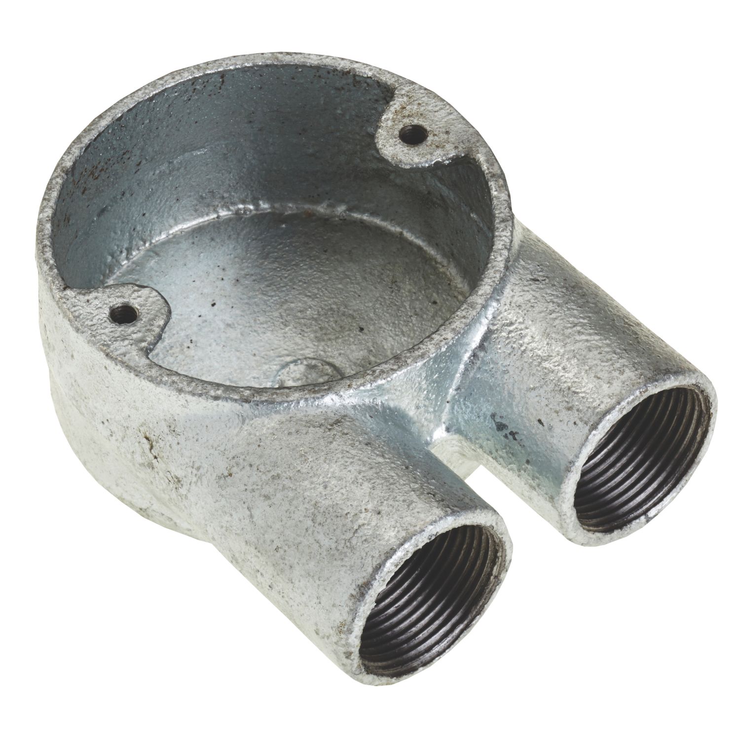 Deta 2 Way 25mm U Conduit Box Galvanised (7969J)
