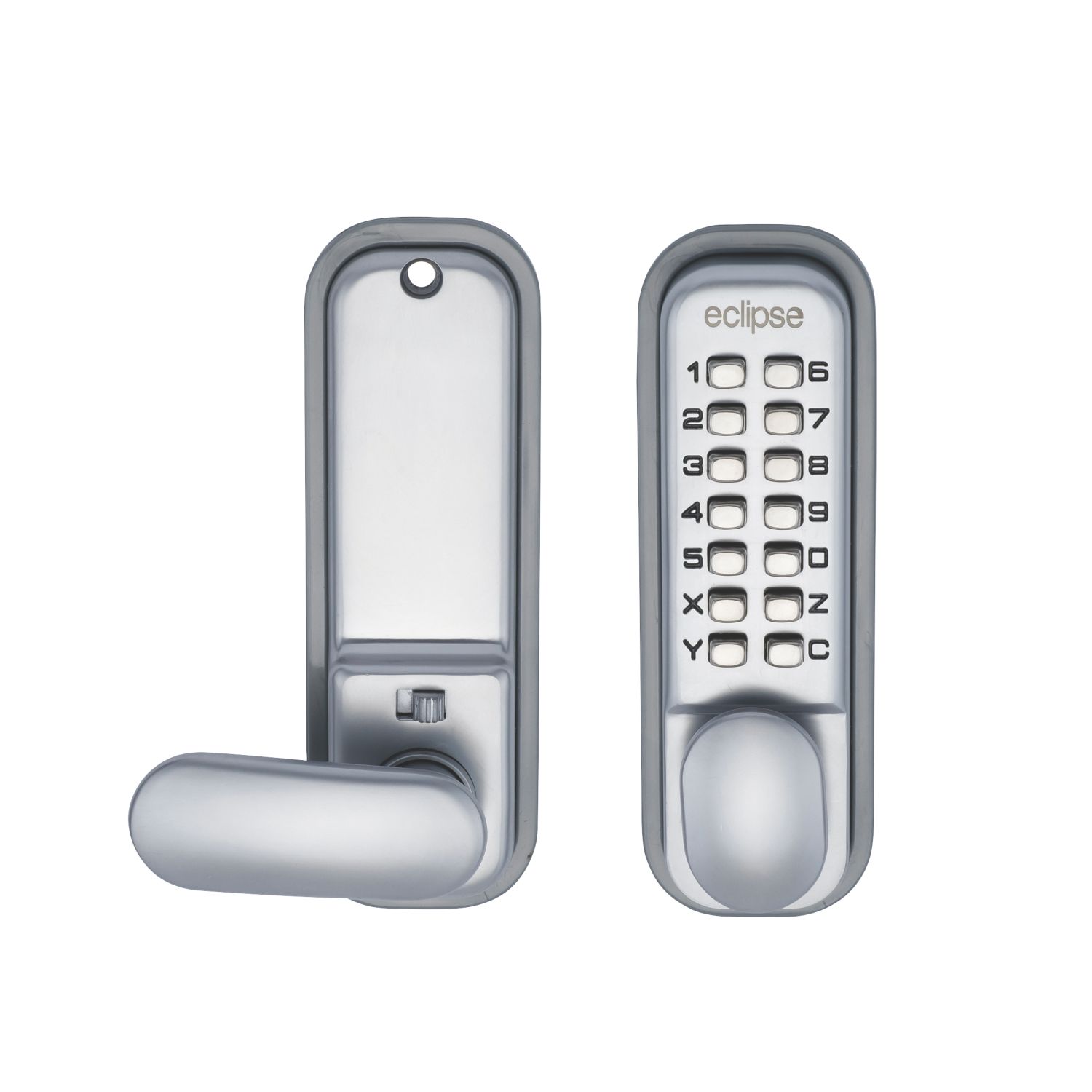 Eclipse ED20 Mechanical Push-Button Door Lock 36mm Satin Chrome (7976V)