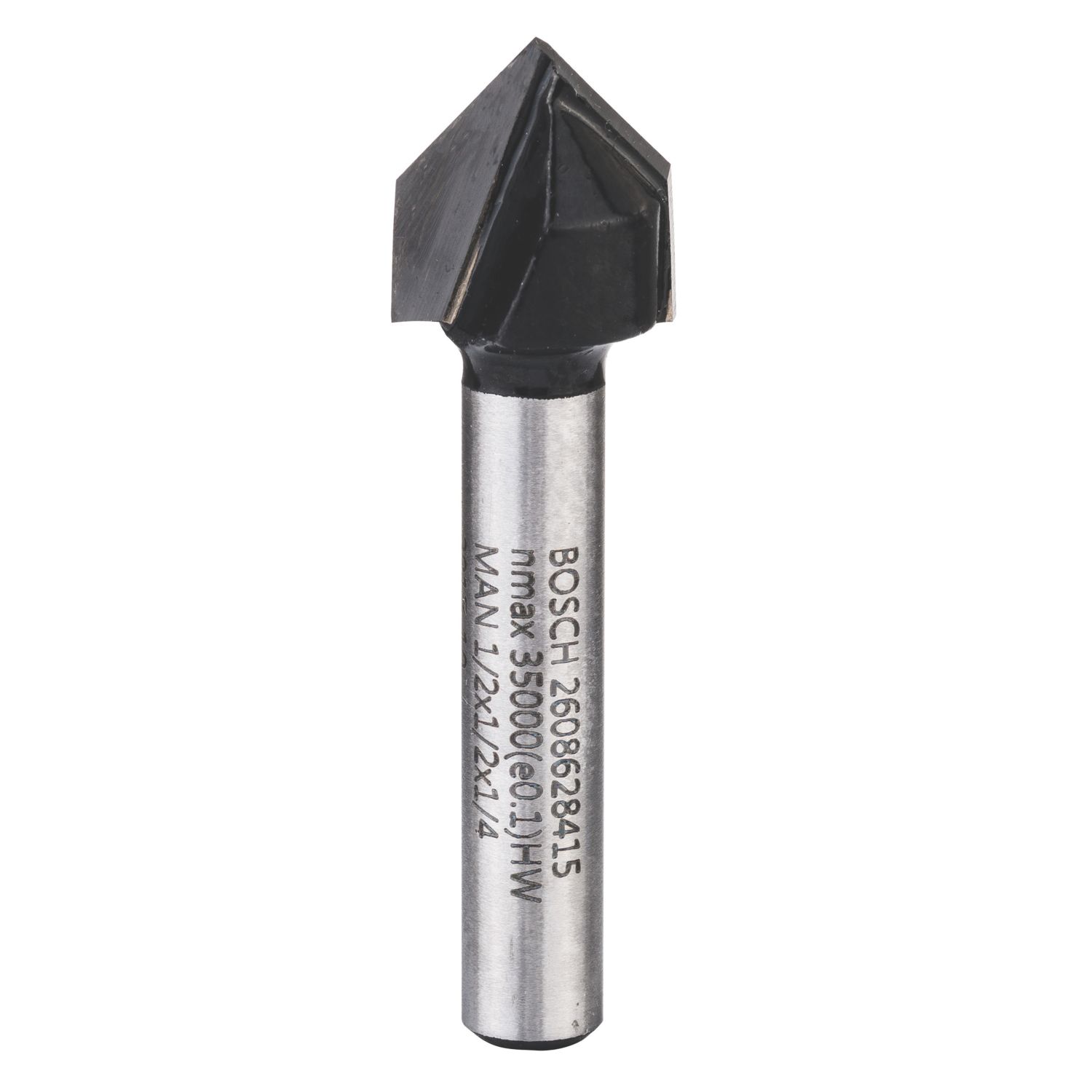 Bosch Standard for Wood 1/4" Straight V-Groove Bit 12.7mm x 12.5mm (797FW)