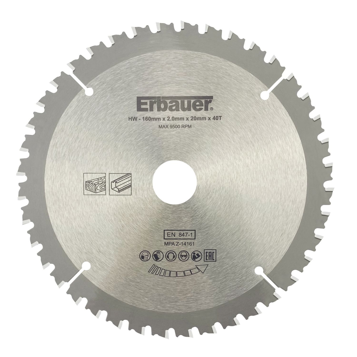 Erbauer Multi-Material Circular Saw Blade 160mm x 20mm 40T (7989V)