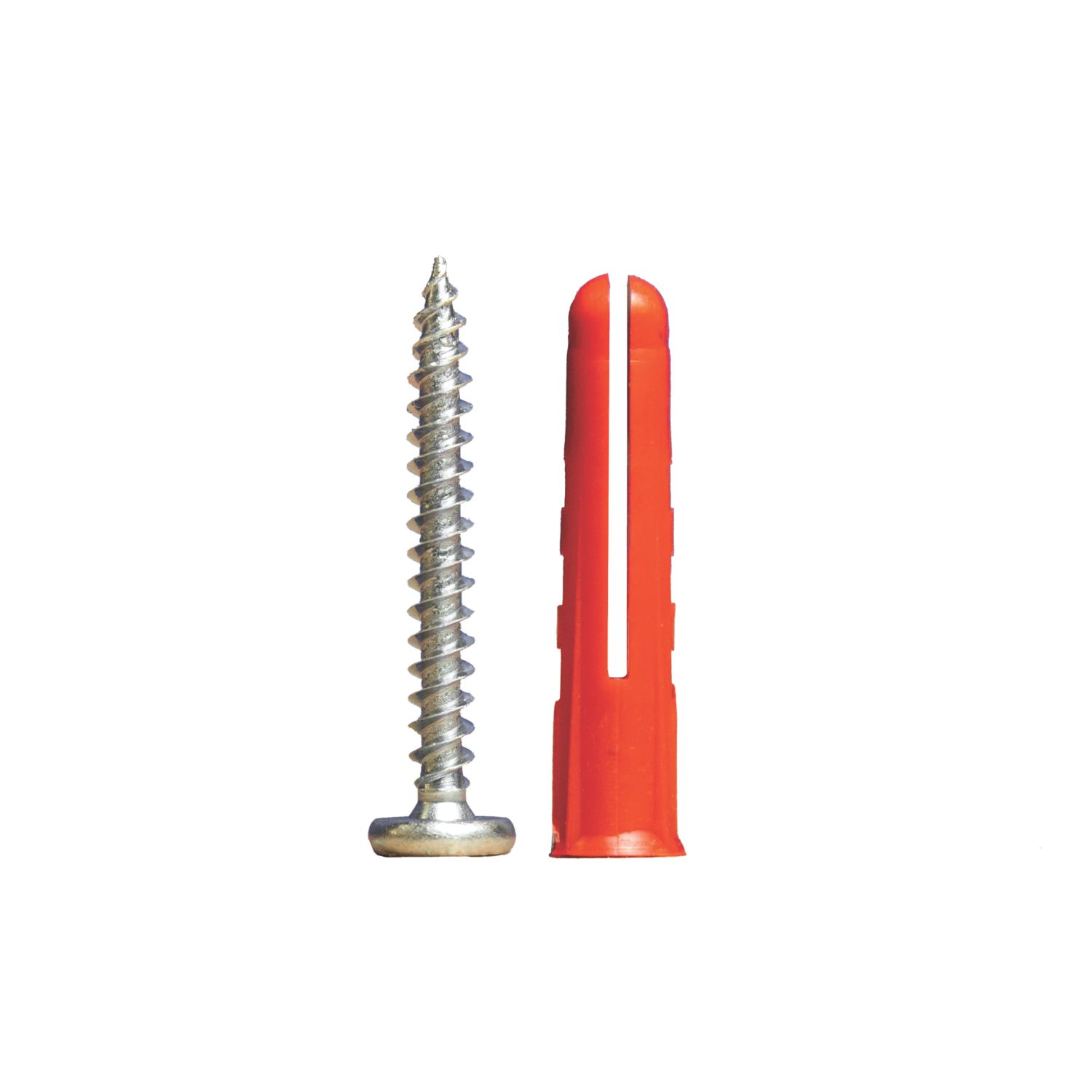 Orbix Combi Tub1 Woodscrews & Red Wallplugs 6mm x 30mm 200 Pack (798AX)
