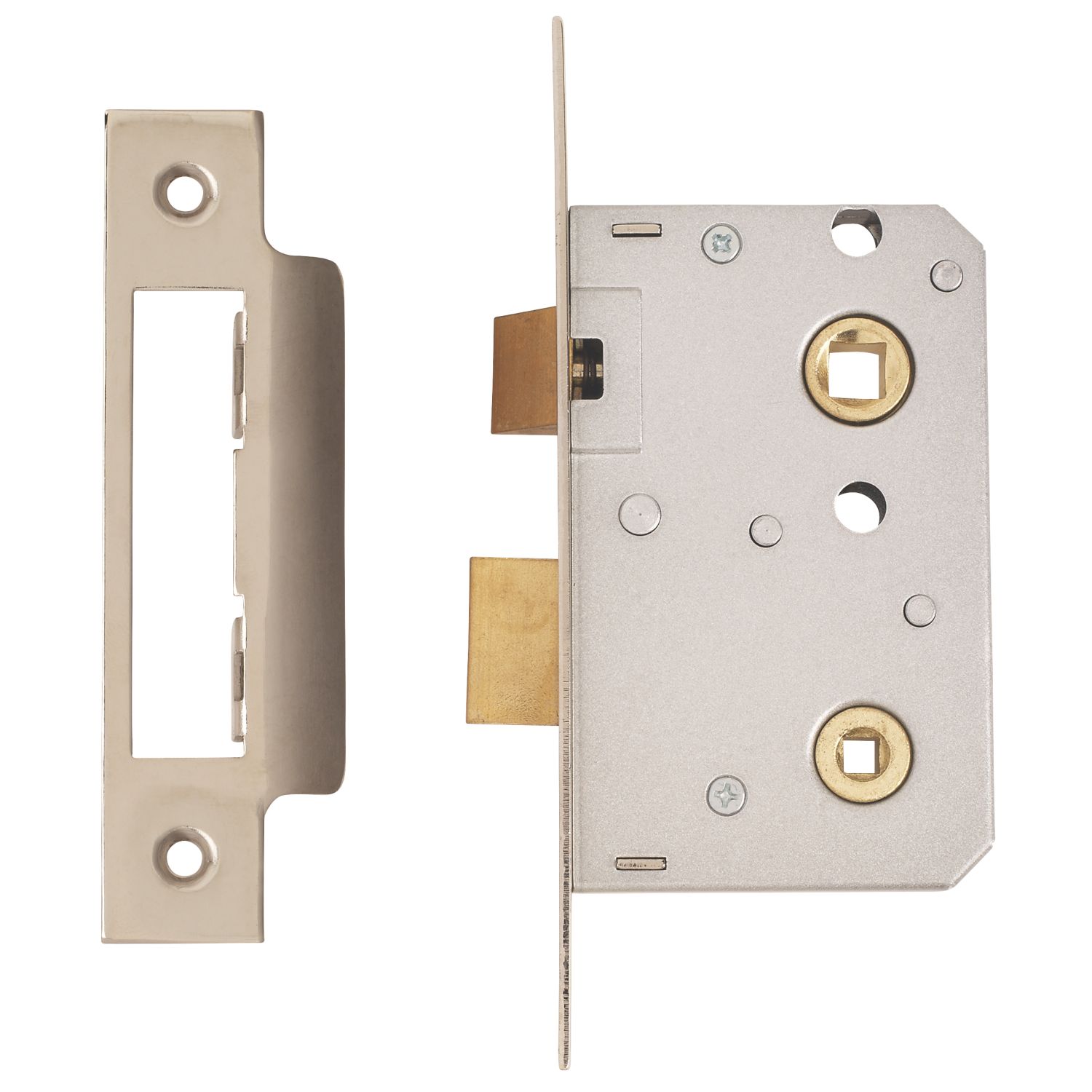 ERA Chrome Effect Bathroom Lock 64mm Case - 44mm Backset (79976)