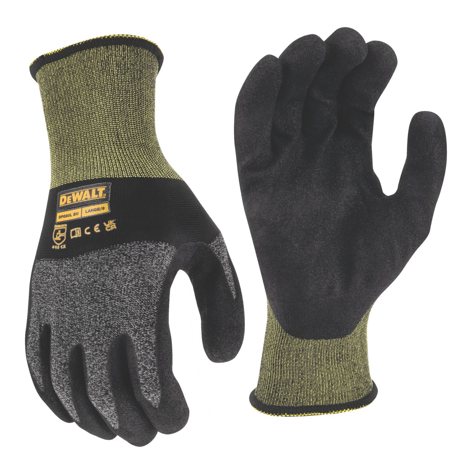DEWALT Nylon Sandy Nitrile Coated Gloves Grey Medium (799AY)