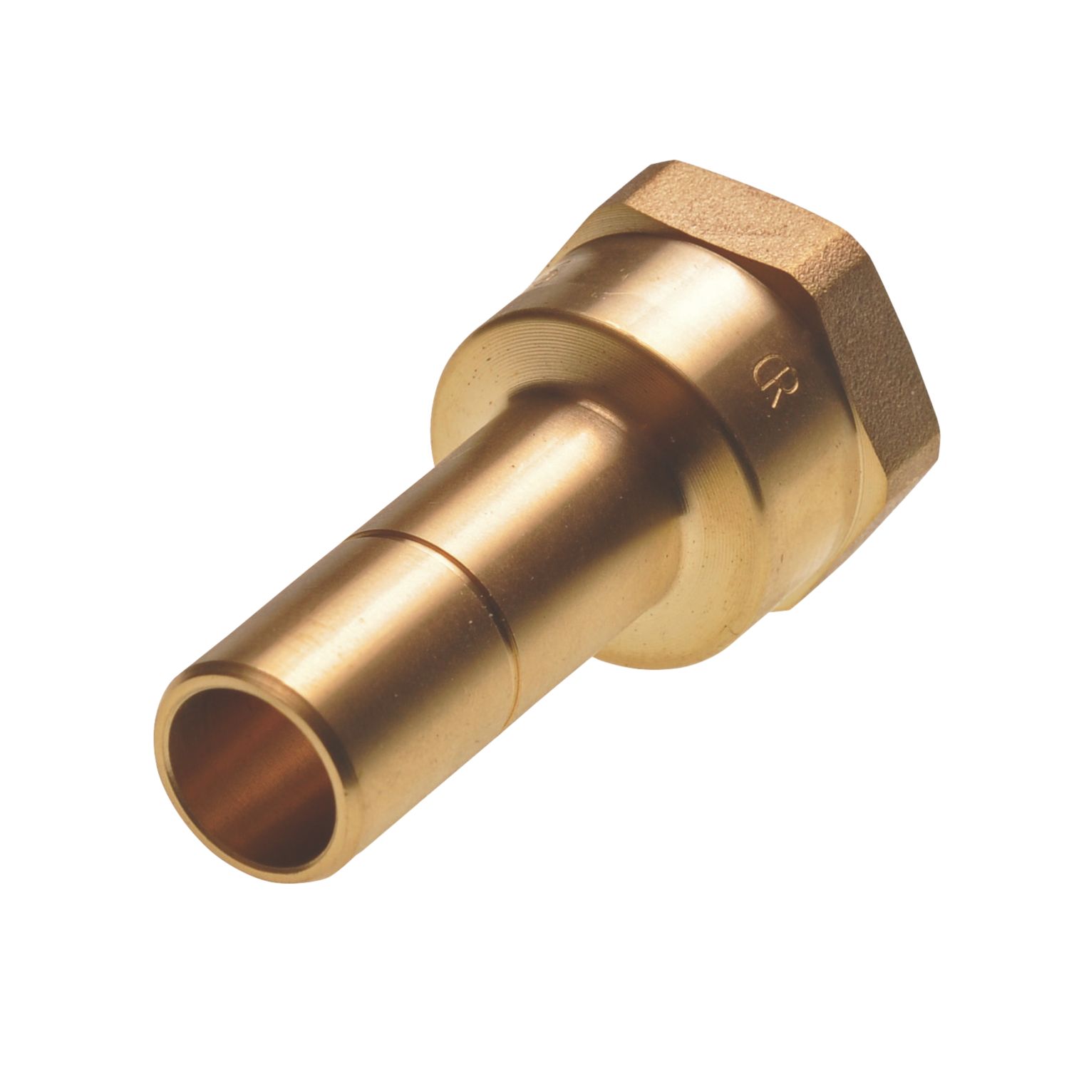 Hep2O Brass Push-Fit Adapting Female Coupler 15mm x 1/2" (799FJ)