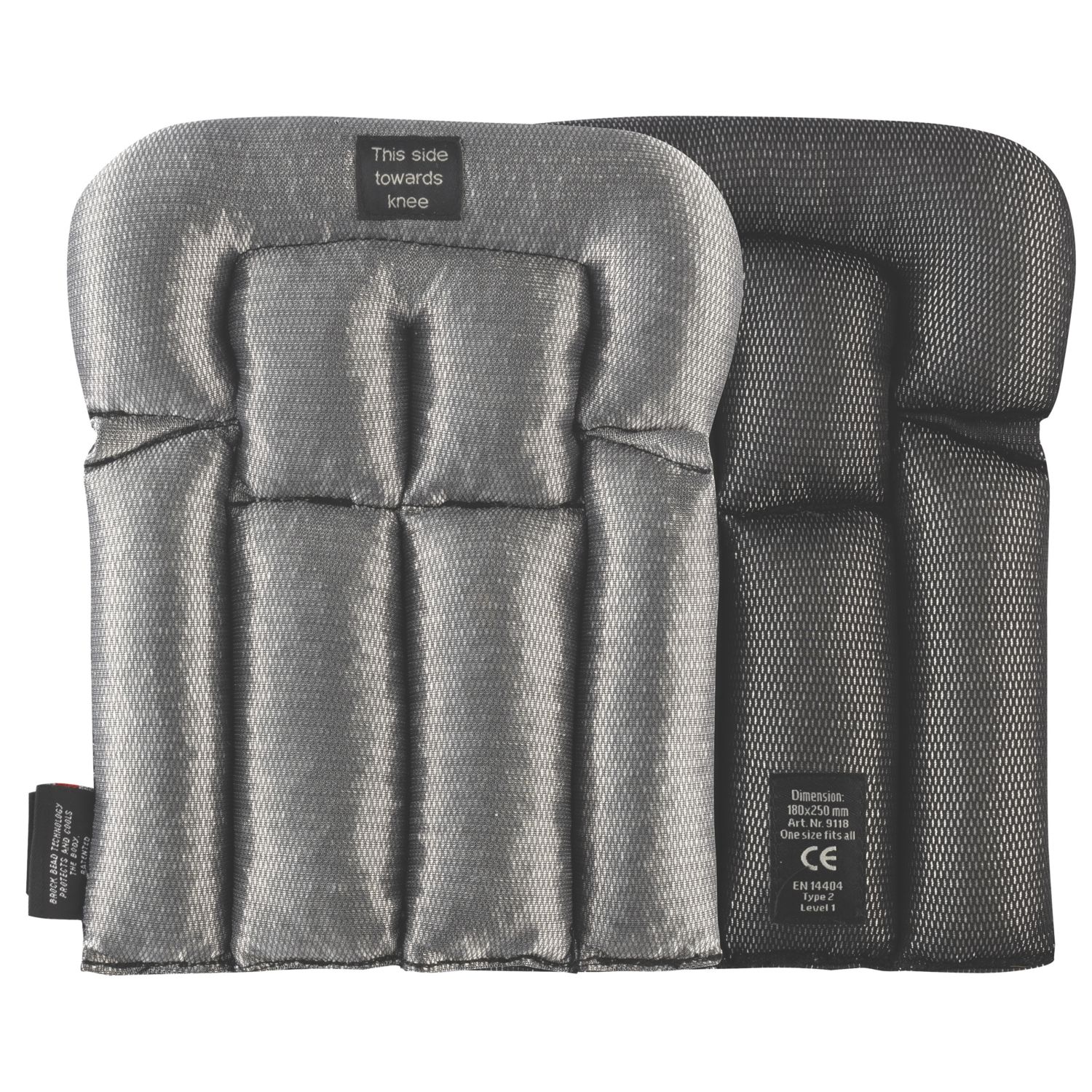 Snickers 9118 Floorlayer Non-Slip Knee Pad Inserts Pair Grey/Black (80399)